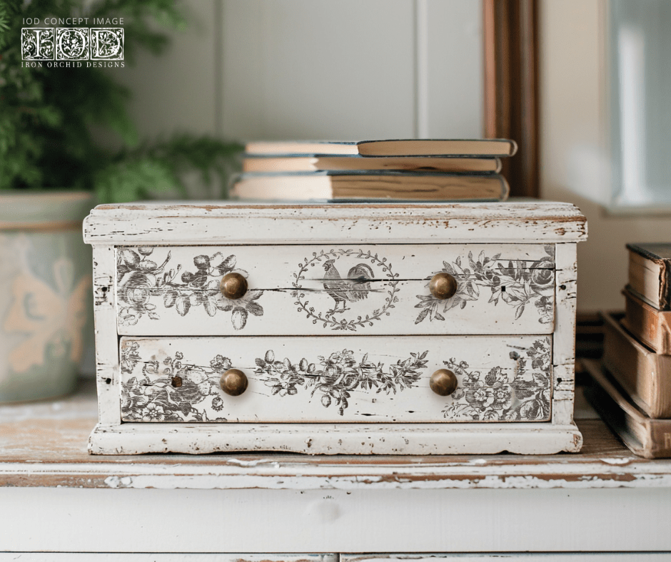 IOD Paint Inlay Delft Traditions Noir IOD Paint Inlay 12x16 (8 Sheets)