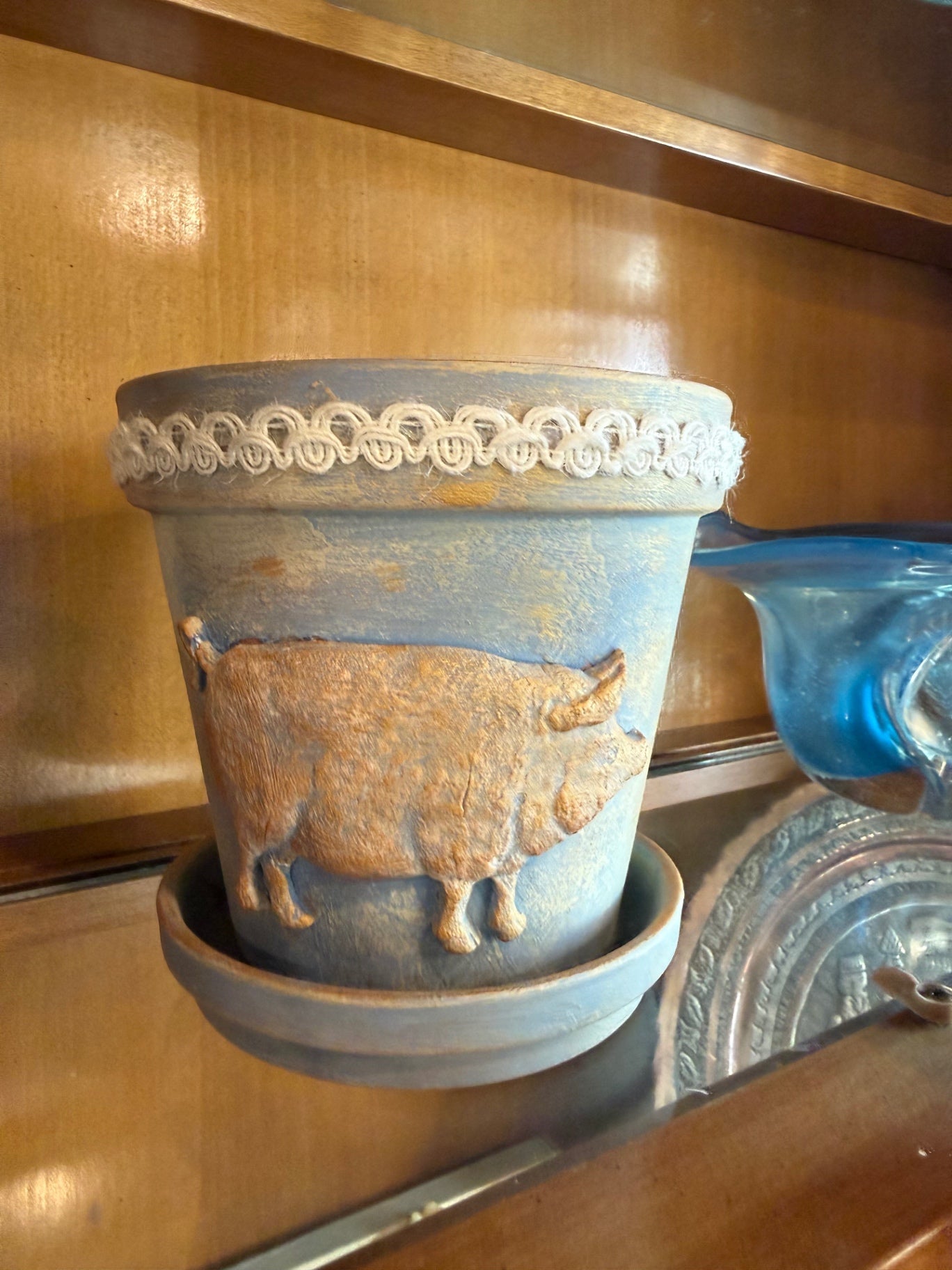 Decorative Flower Pot 6" - Pig