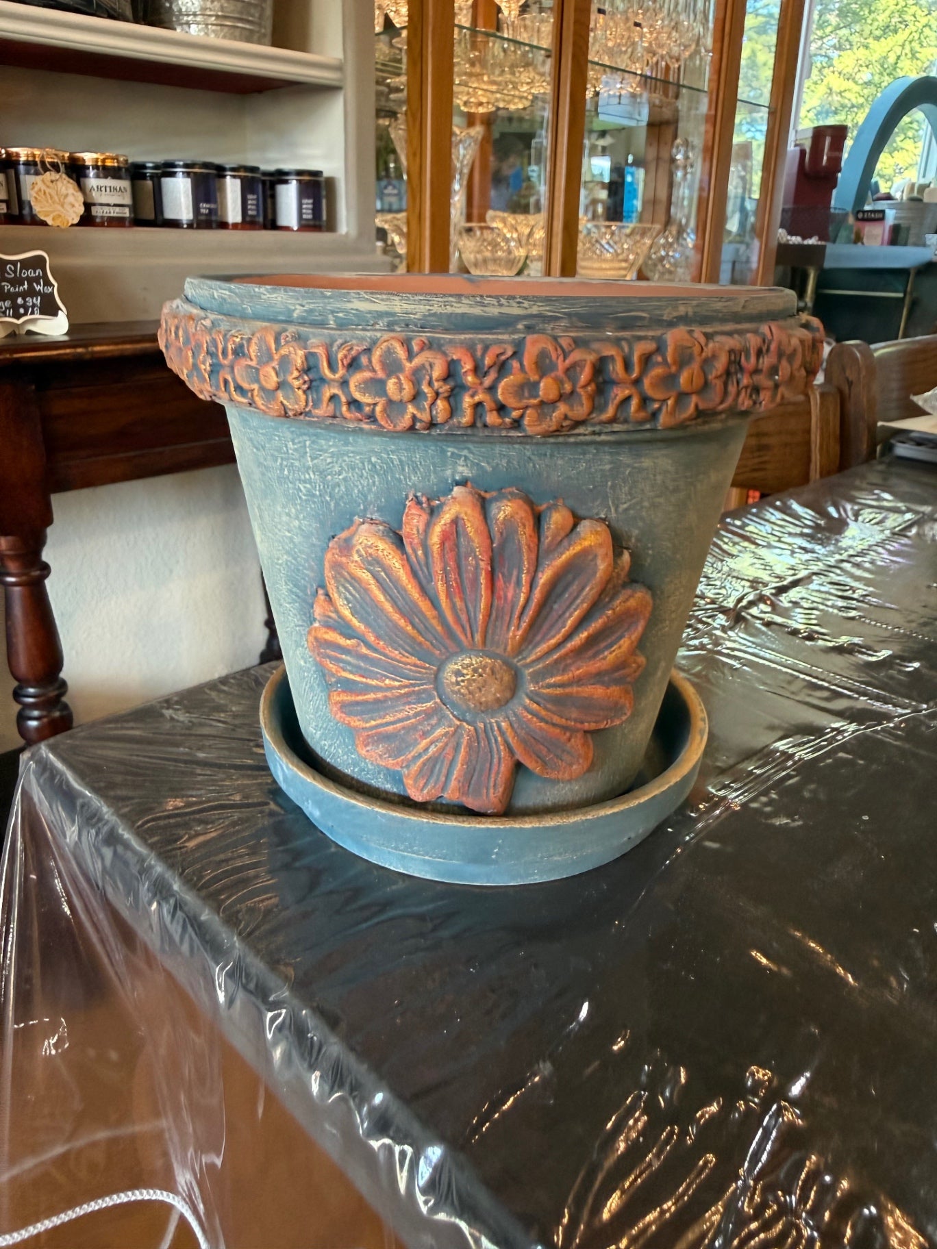 Decorative Flower Pot 6" - Flower