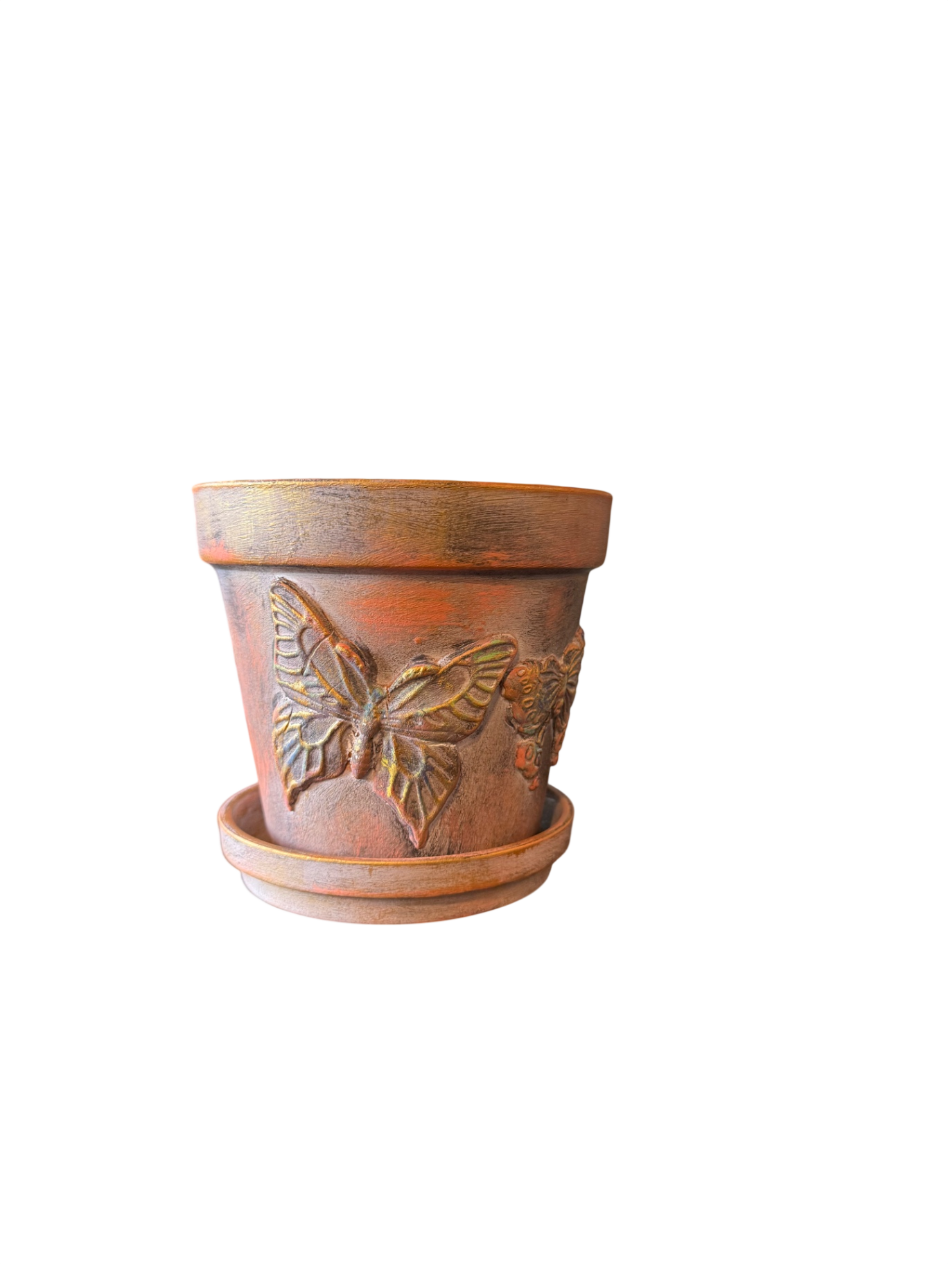 Decorative Flower Pot 6" - Butterflies