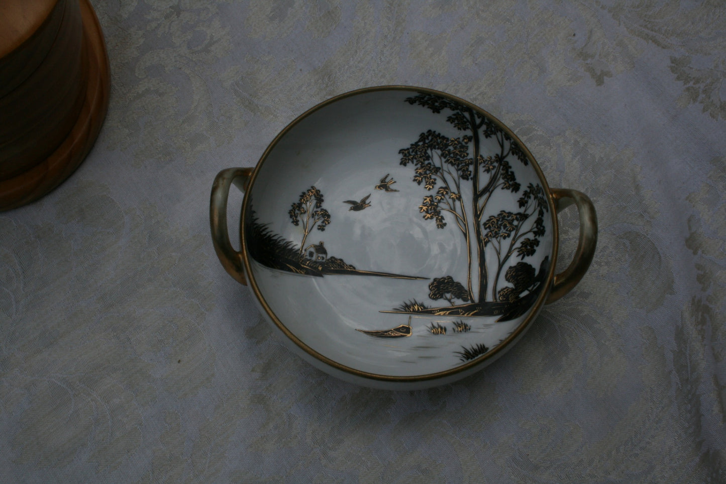 Morimura antique hand-painted dish