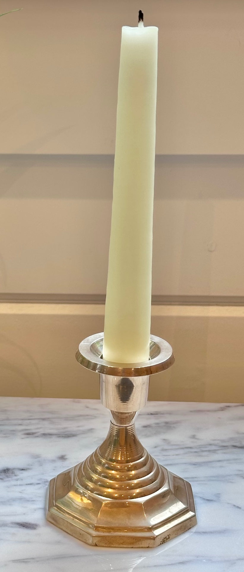 Single Brass Candle Holder