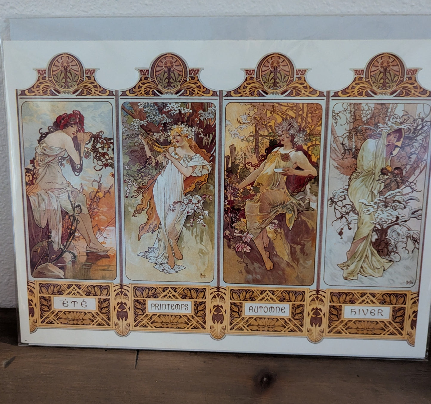 Reprint 1900 "The 4 Seasons" by Mucha
