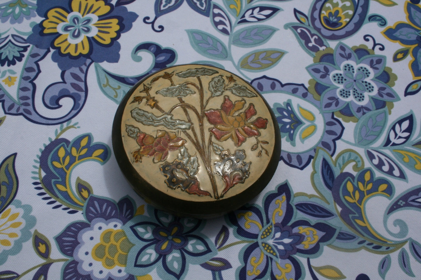 Solid Brass and cloisonee box