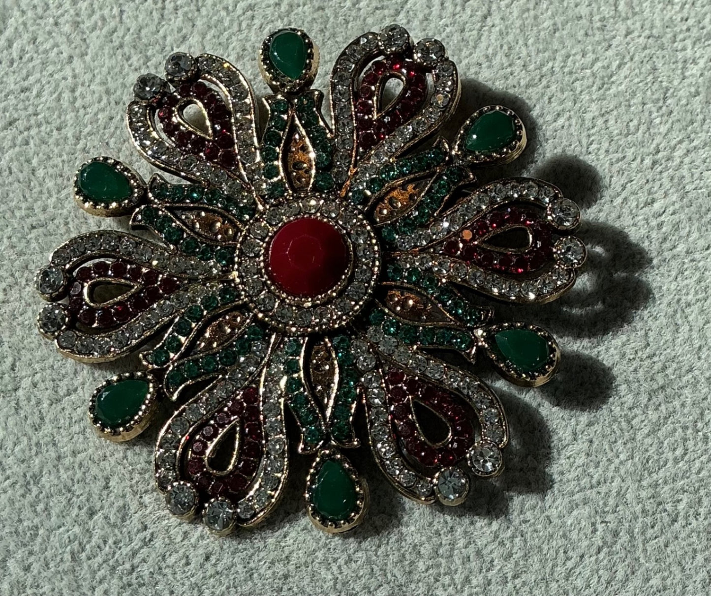 Colorful Rhinestone Brooch