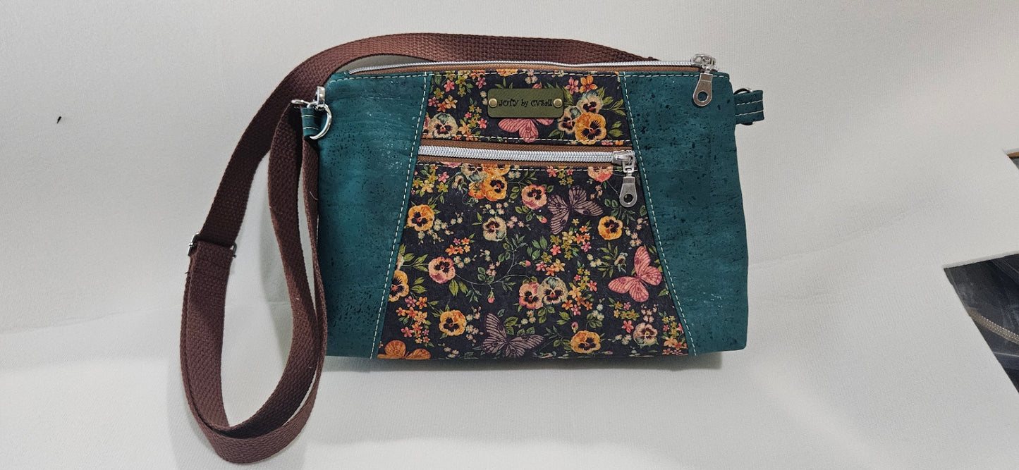 Cork purse, teal