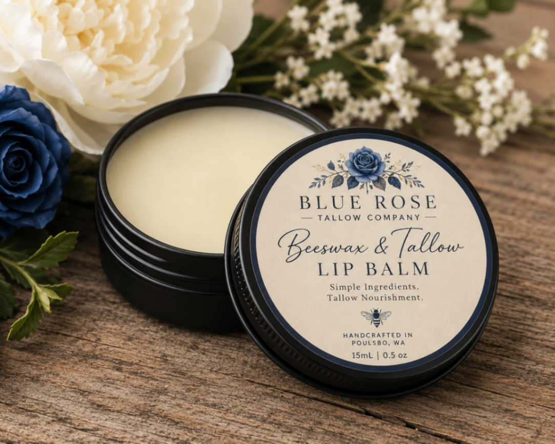 Beeswax and Tallow Lip Balm
