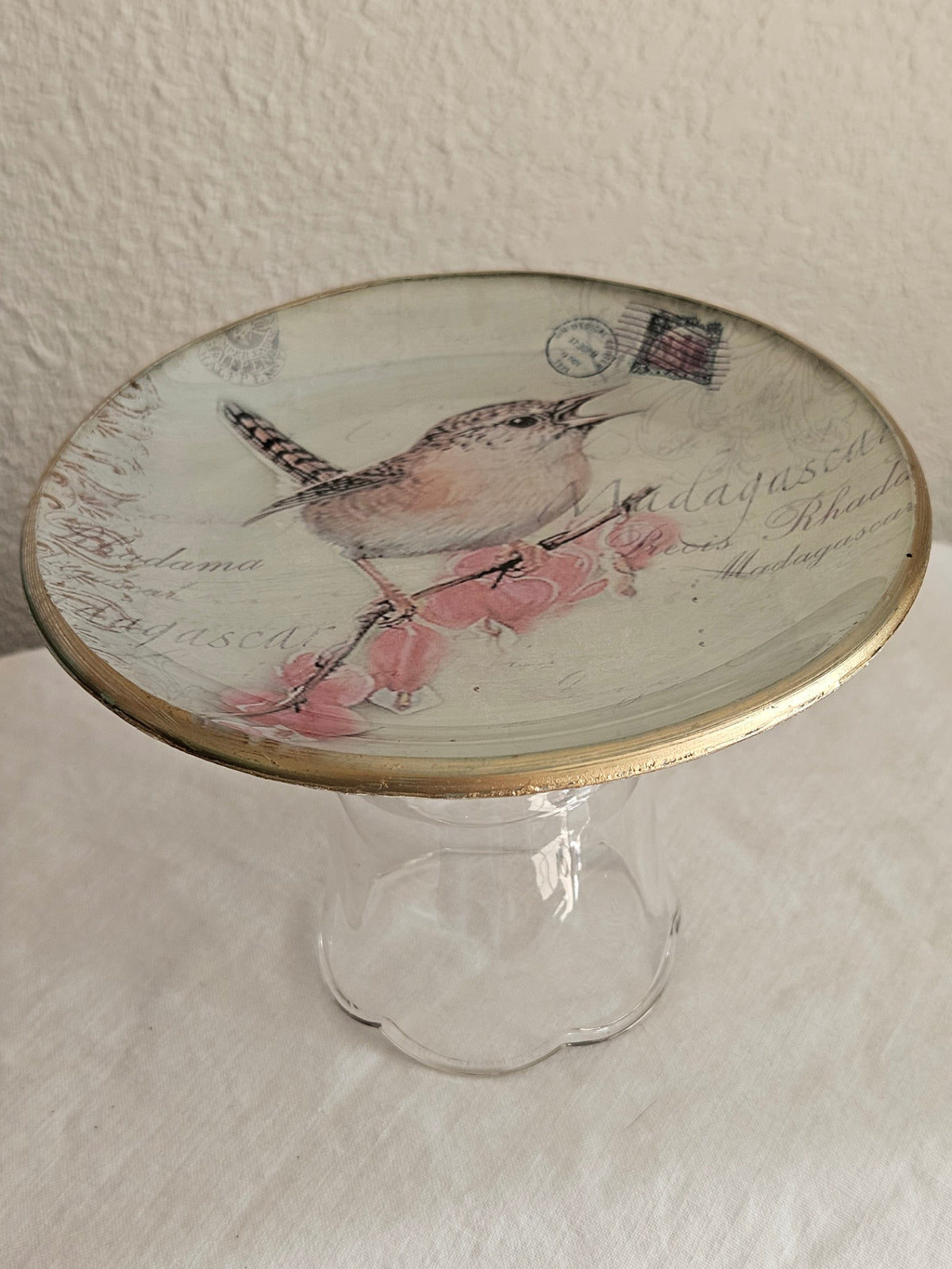 Bird Plate/Glass Base