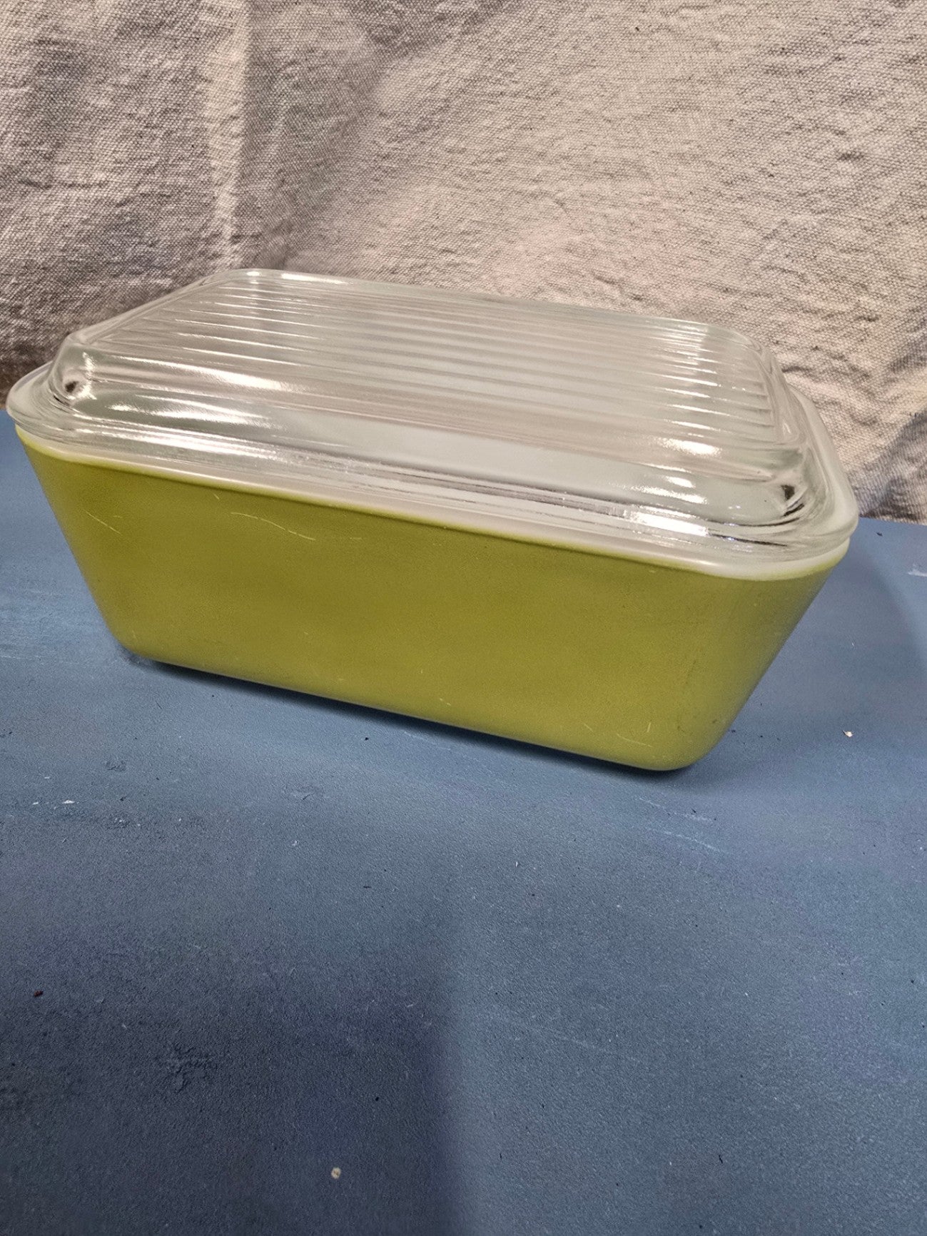 Pyrex green refrigerator dish