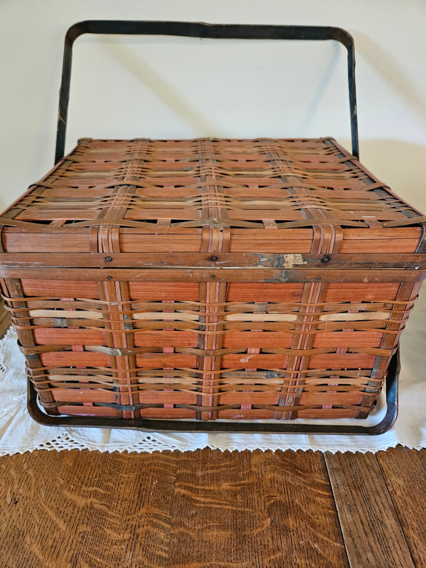 Vintage picnic basket