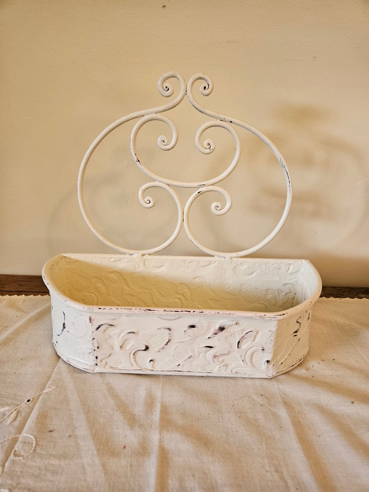 Shabby metal planter