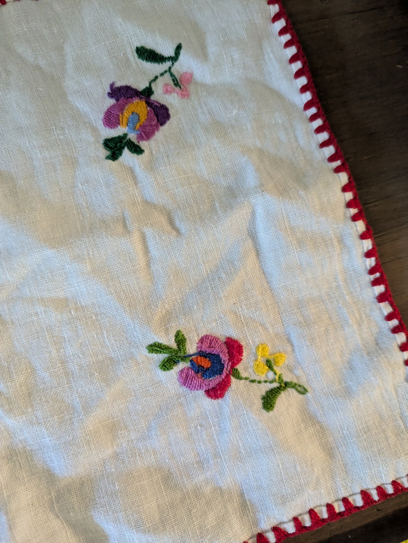 Vtg. Embroidery Rectangular cloth