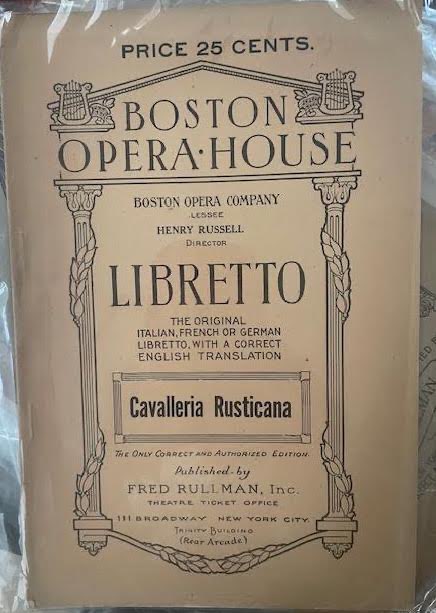 Opera Play Bill
