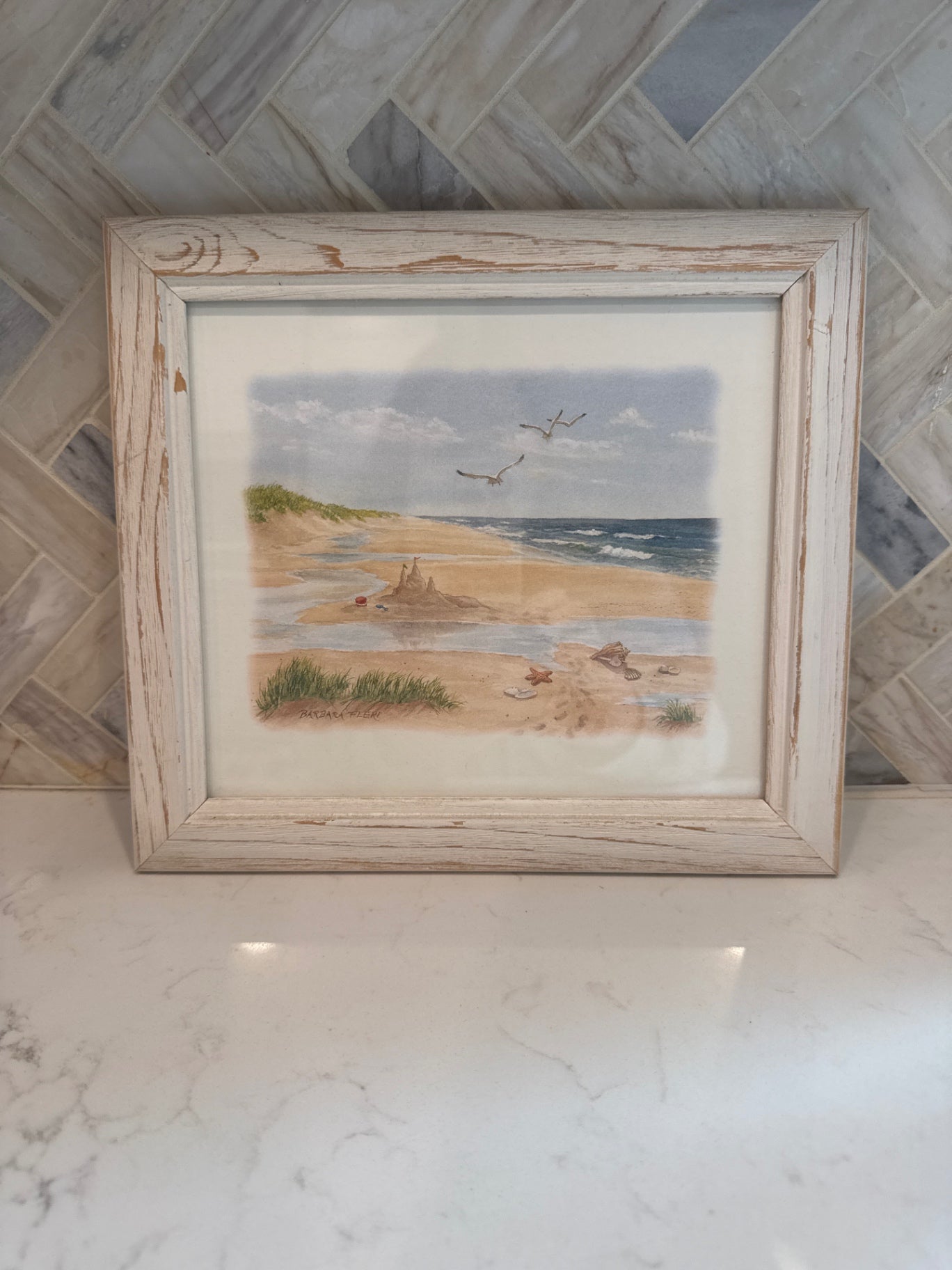 Framed Beach Scene