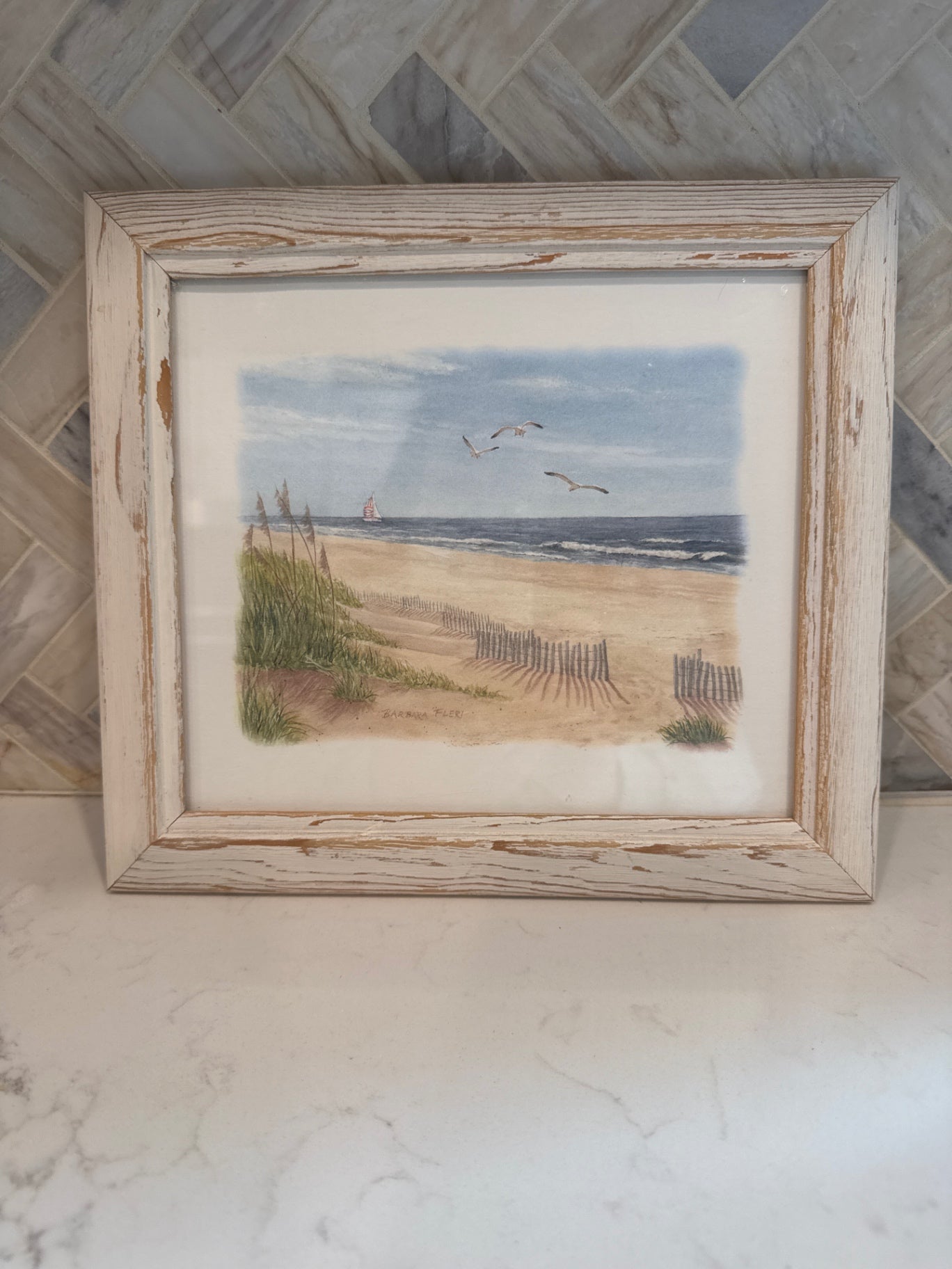 Framed Beach Scene