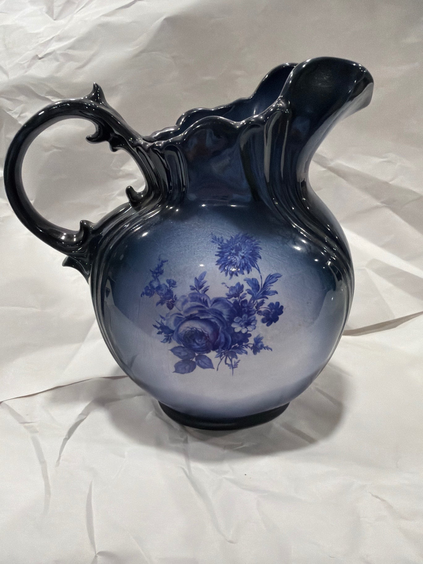 Vintage Arnel's Ironstone Blue Pitcher