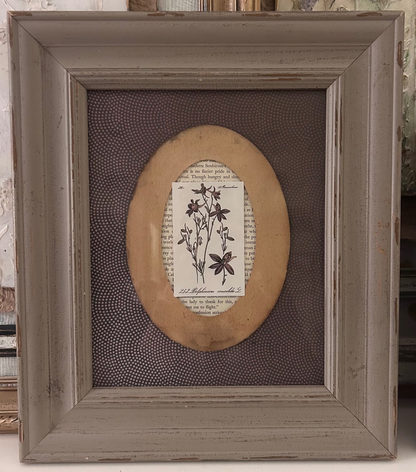 Framed Gathered Treasure - Delphinium