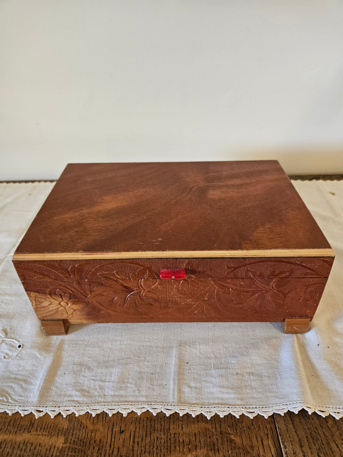 Vint wooden box with mirror