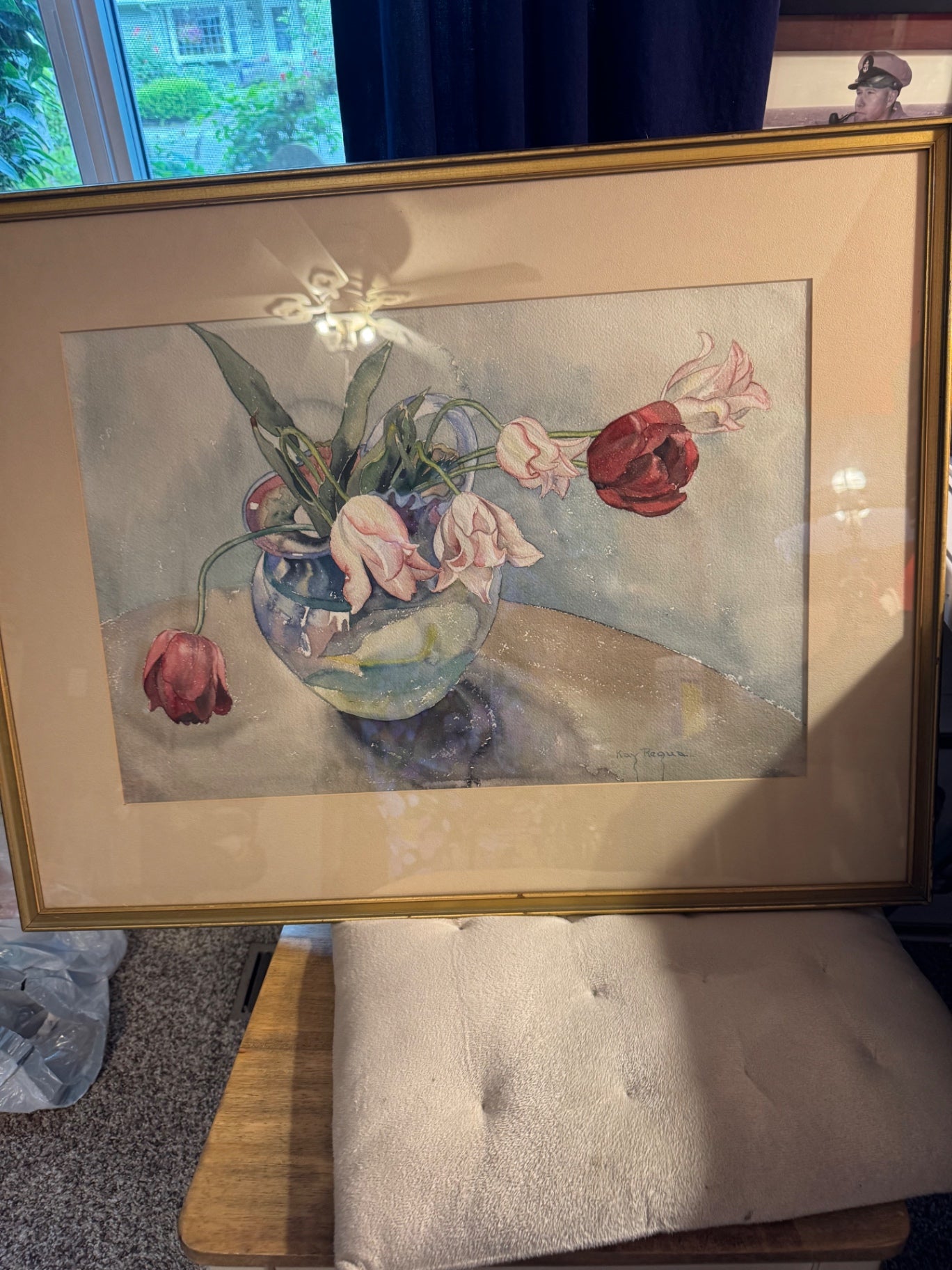 Original Watercolor of Tulips