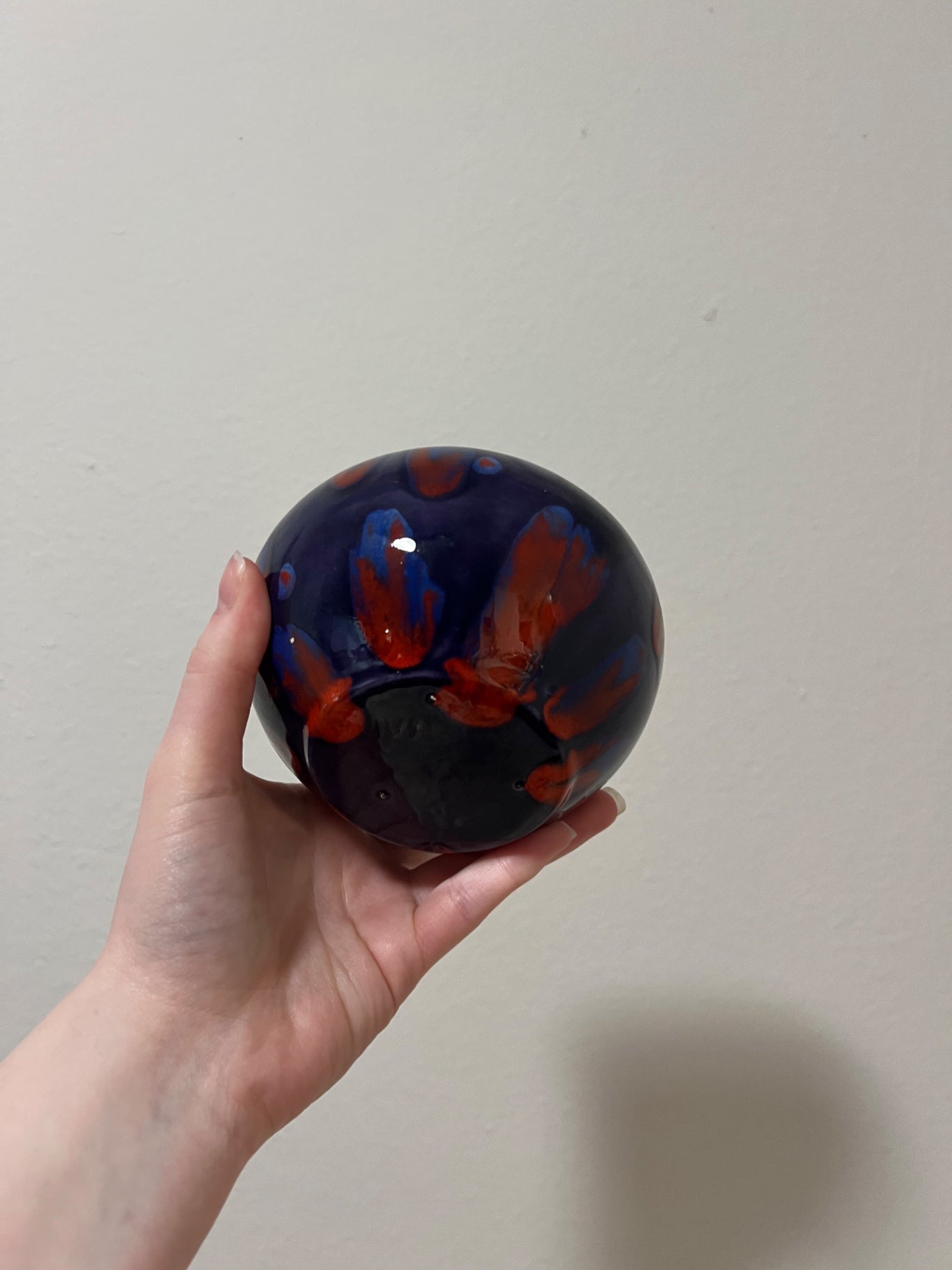 Purple and Red Dripglaze Planter