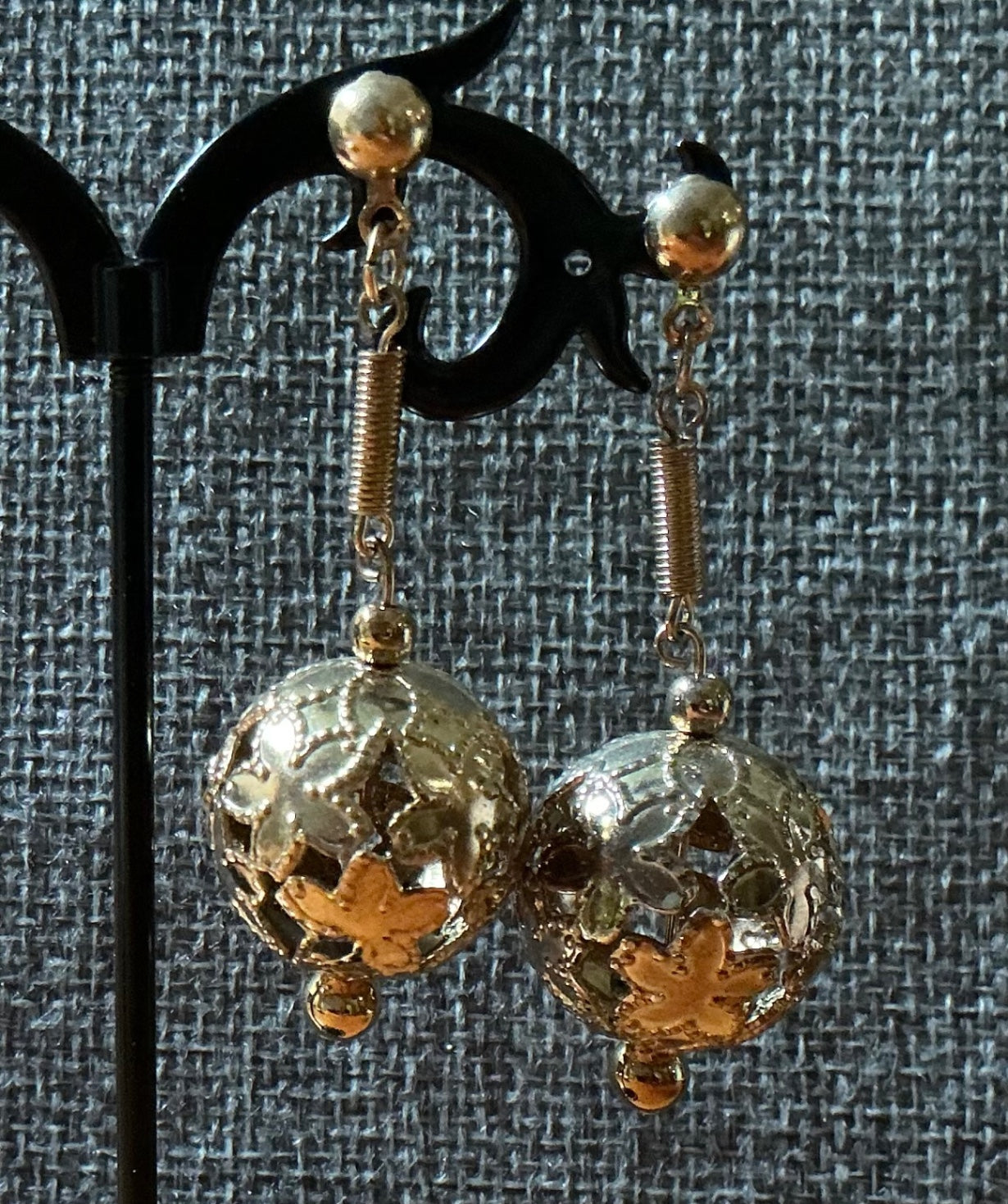 Filigree Ball Drop Earrings