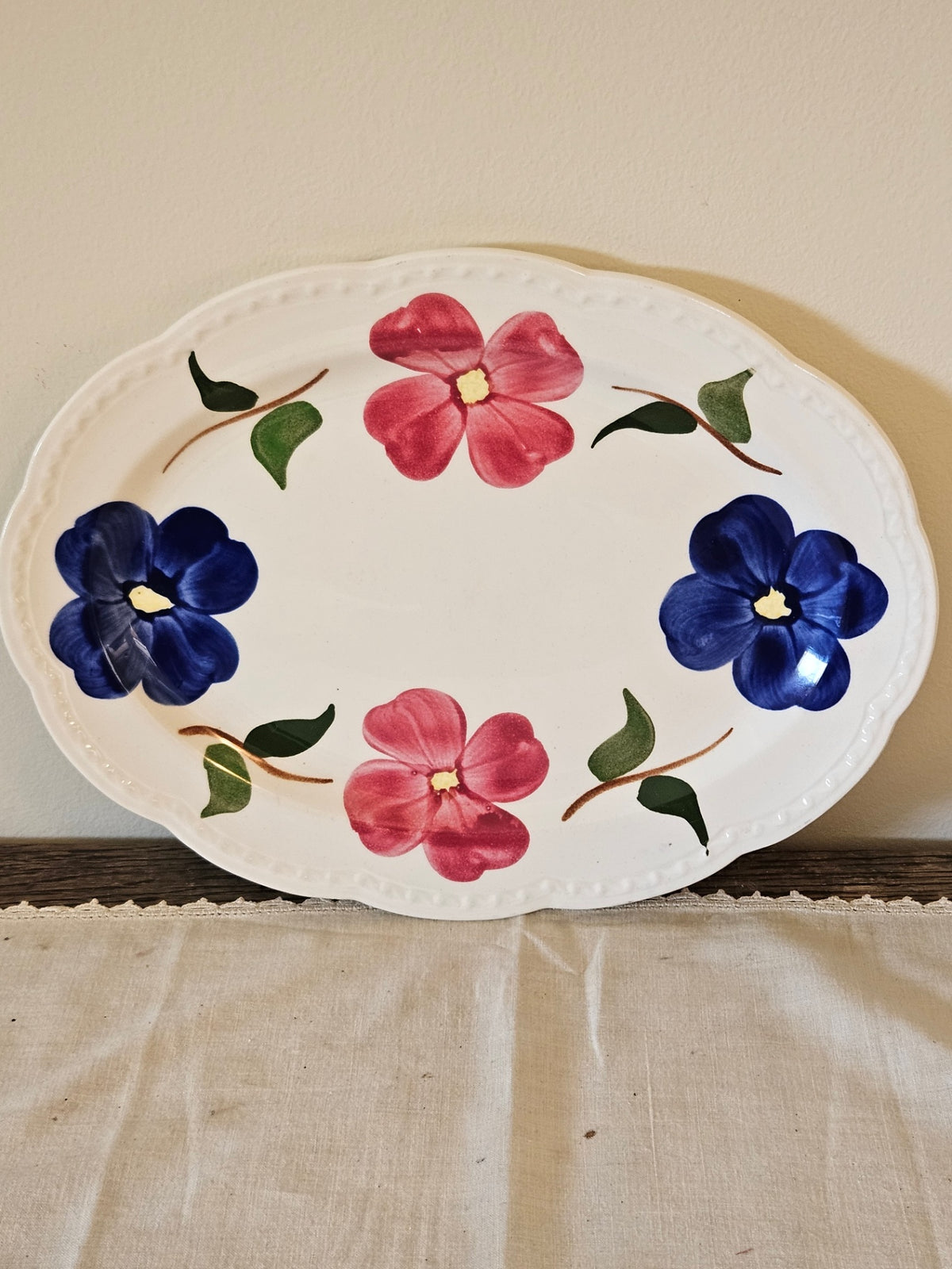 Vintage hand painted platter