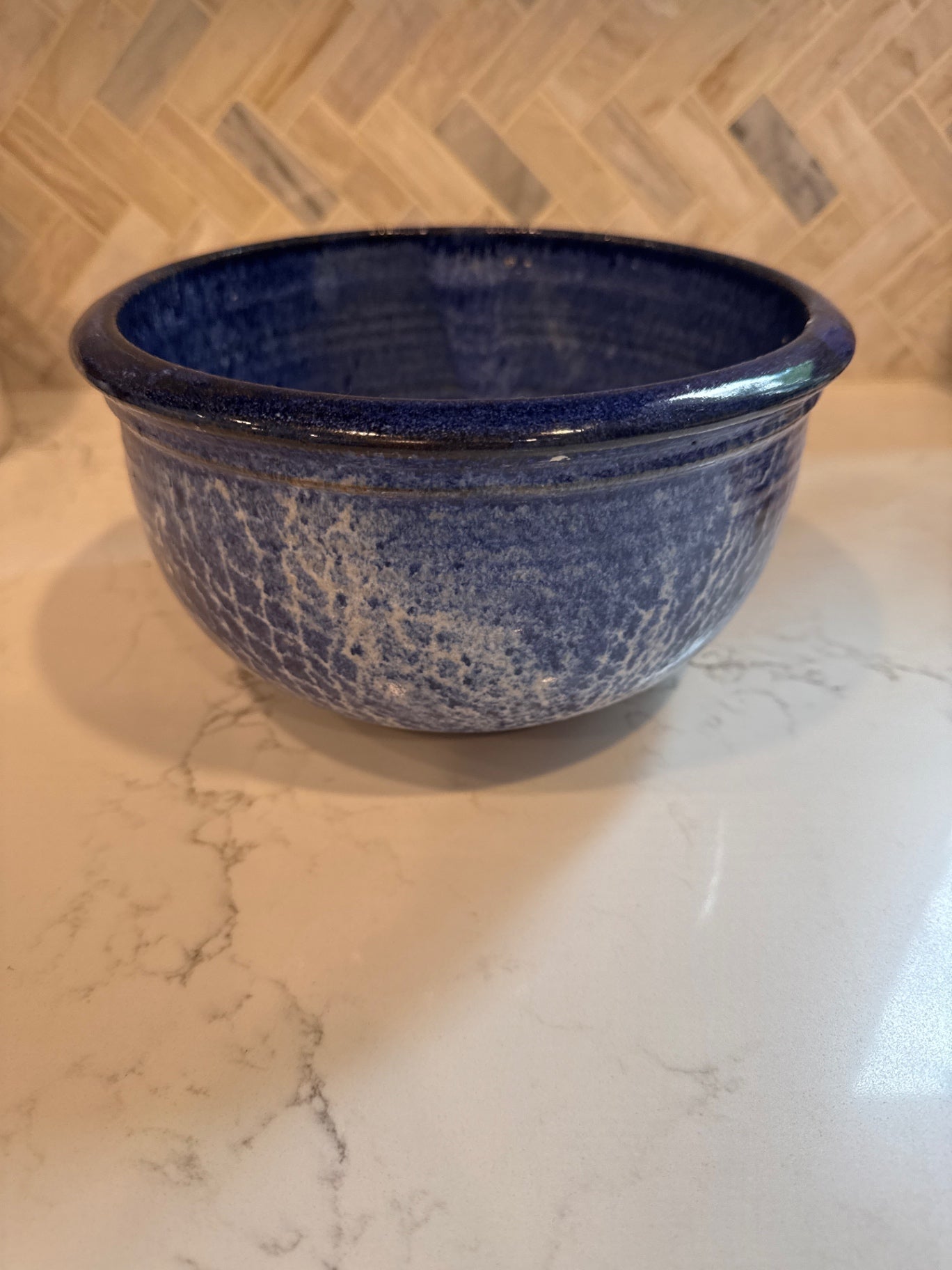 Blue Pottery Planter/Bowl Lg