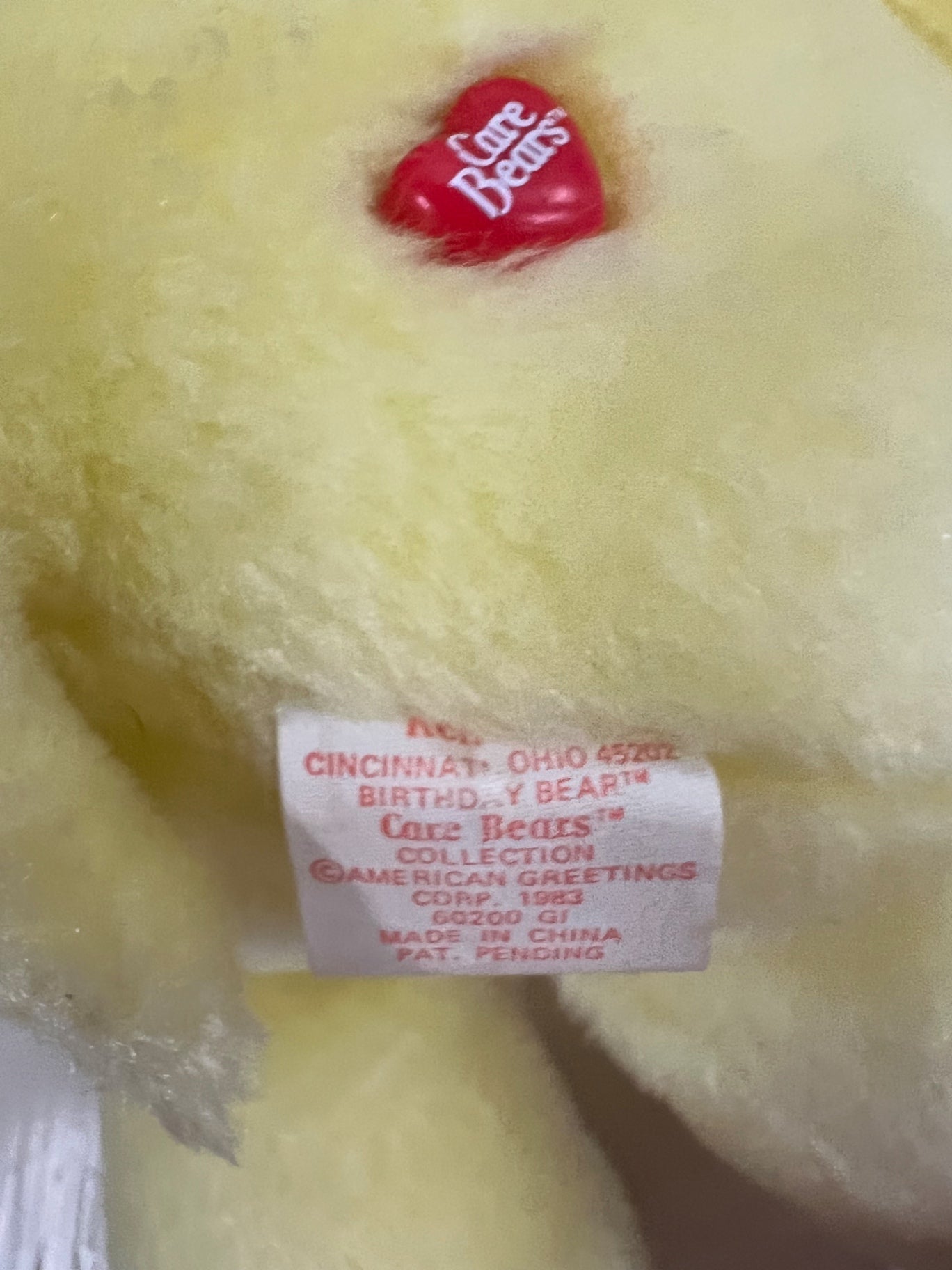 1983 Birthday Bear Care Bear