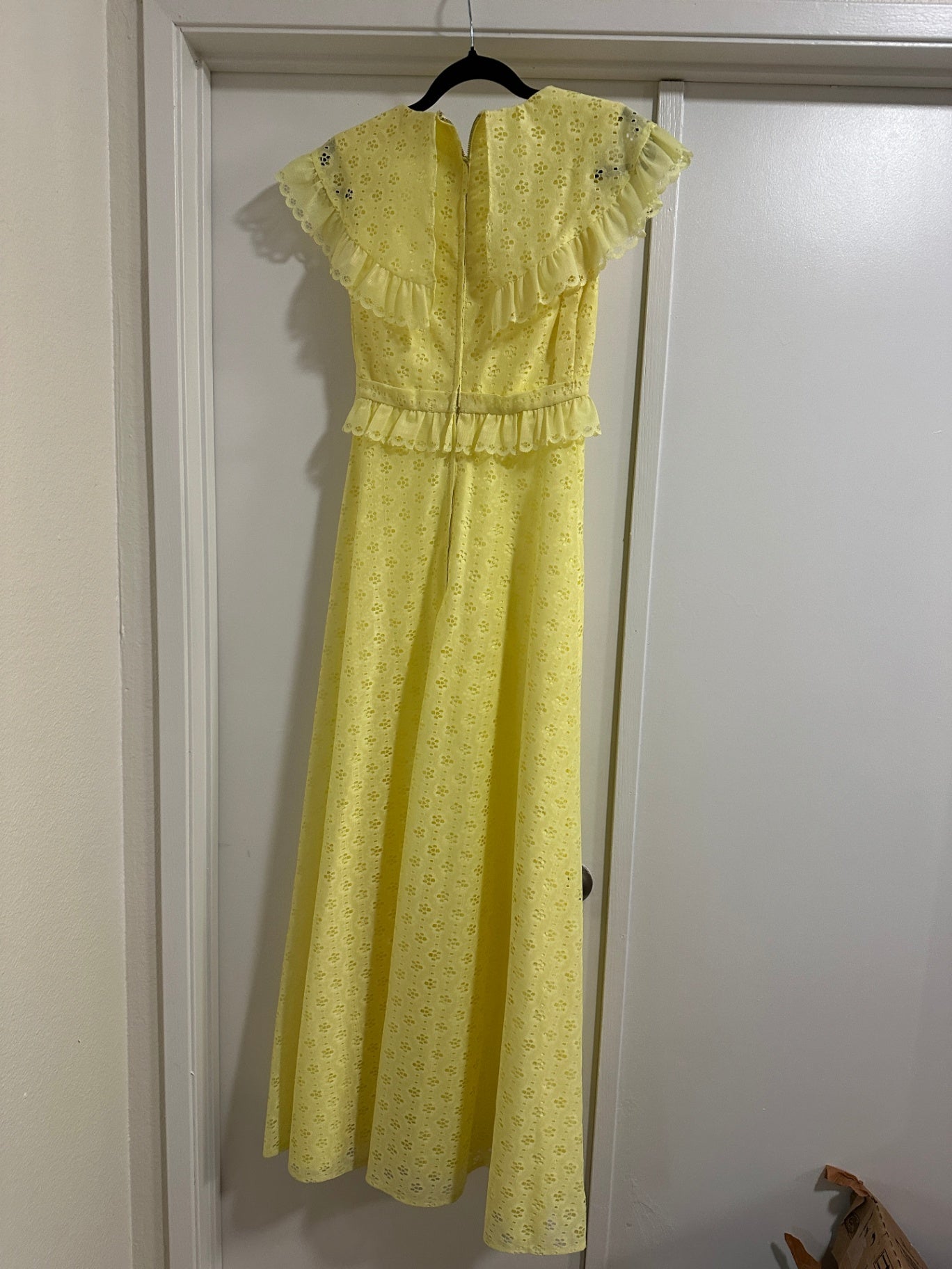 1970's Yellow Eyelet Maxi