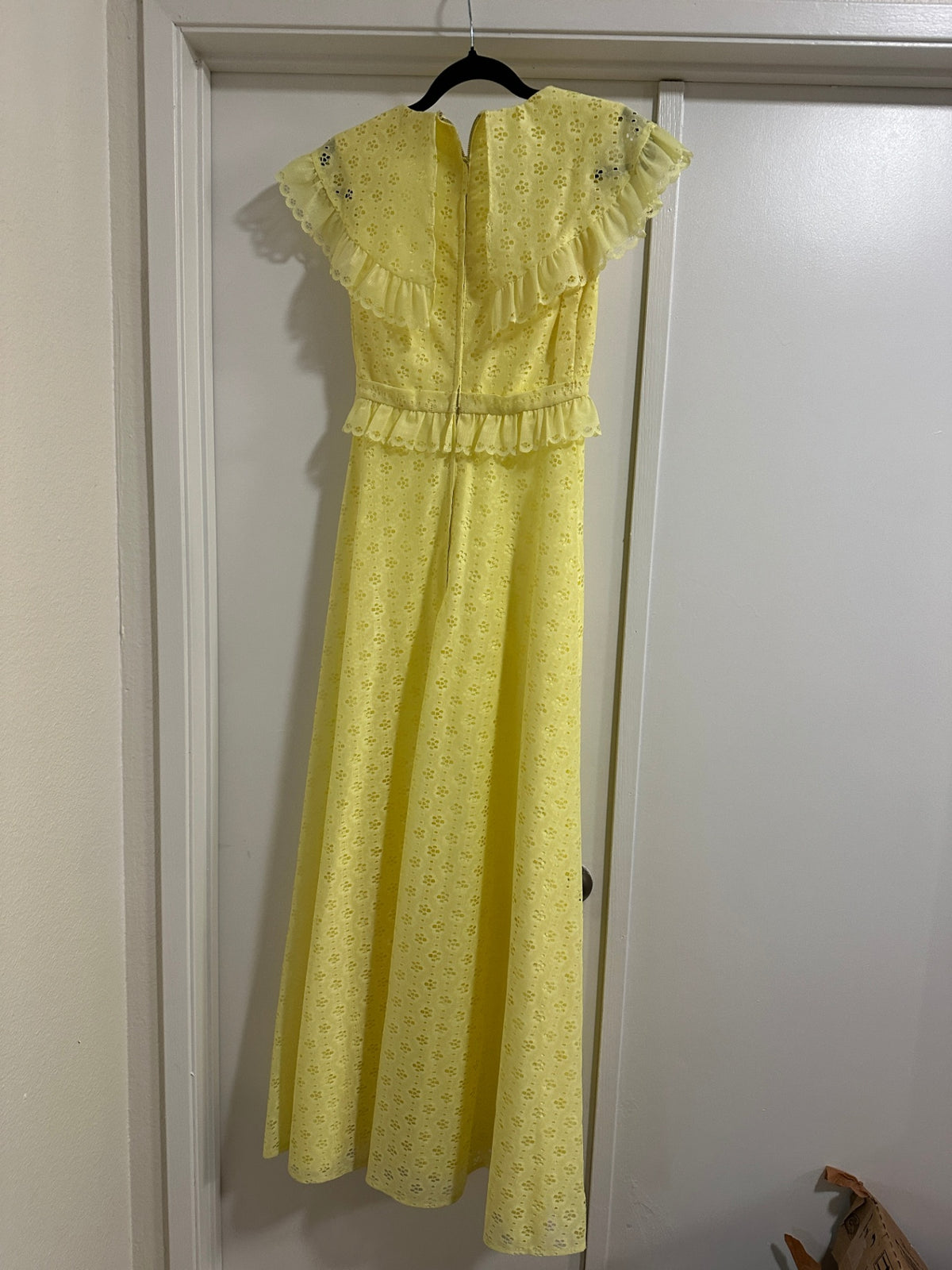 1970's Yellow Eyelet Maxi