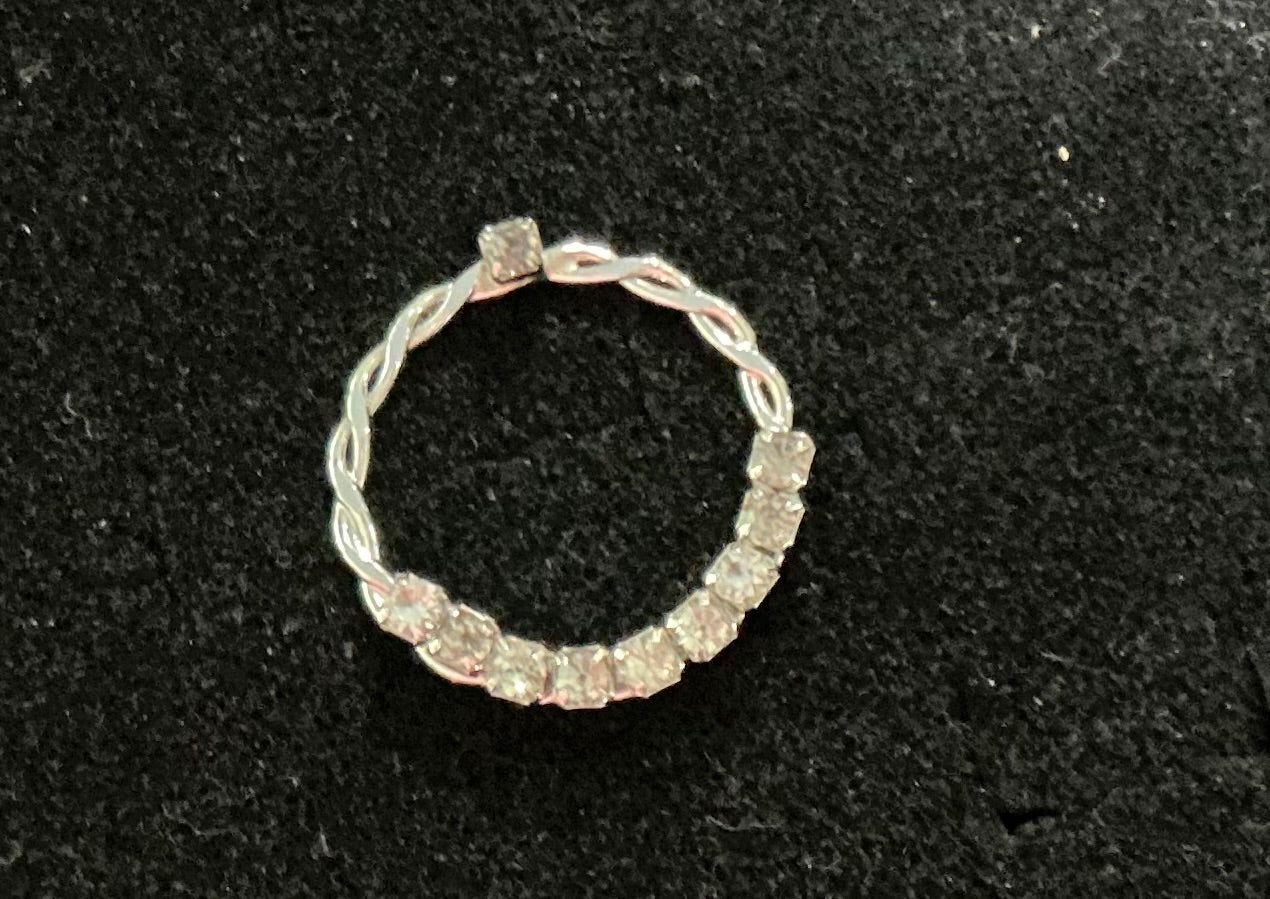 Rhinestone Circle Pin