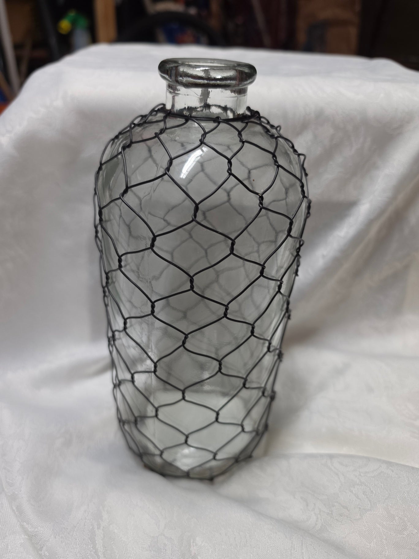Wire covered bottle