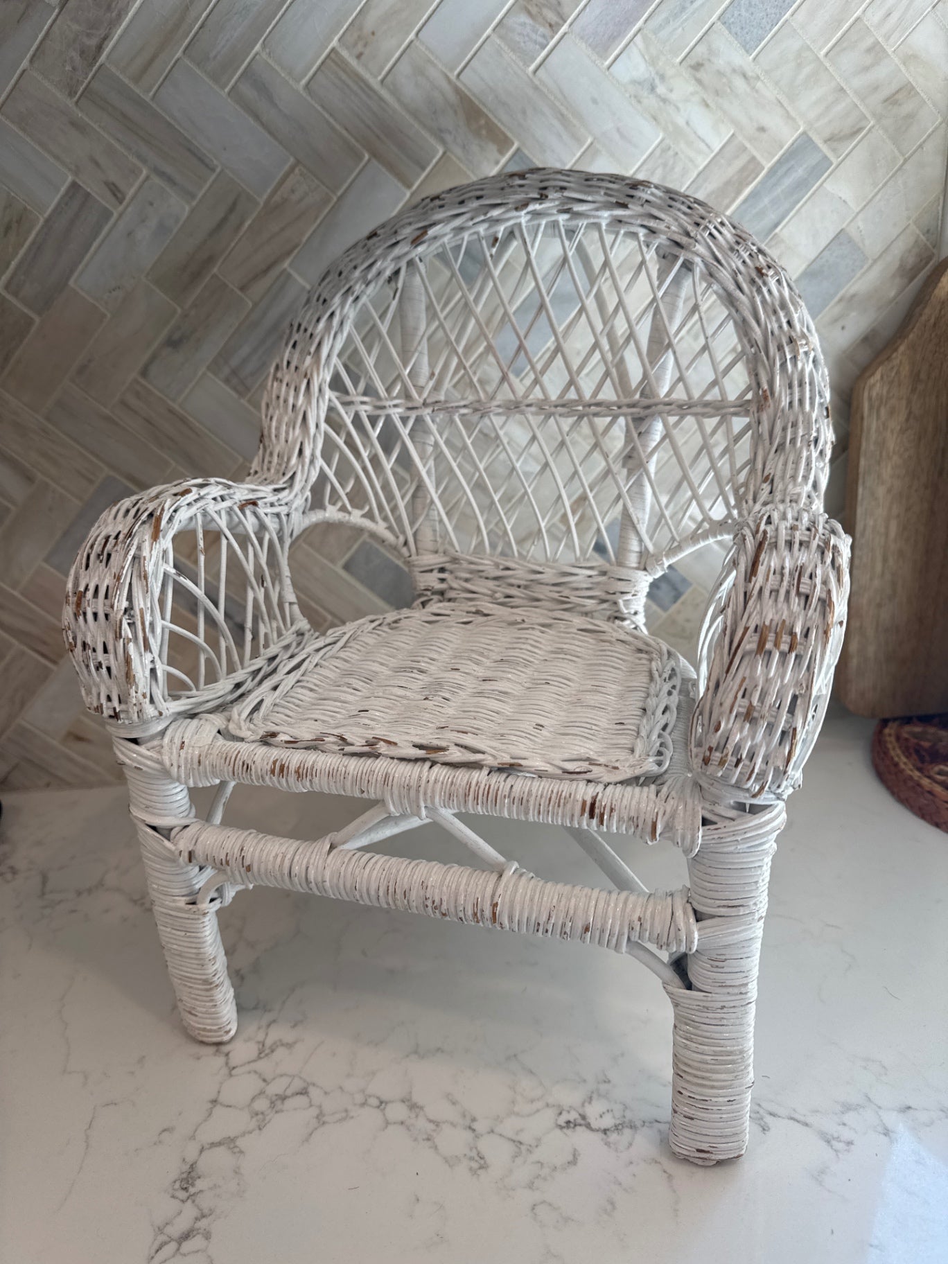 Small Doll Size Wicker Chair