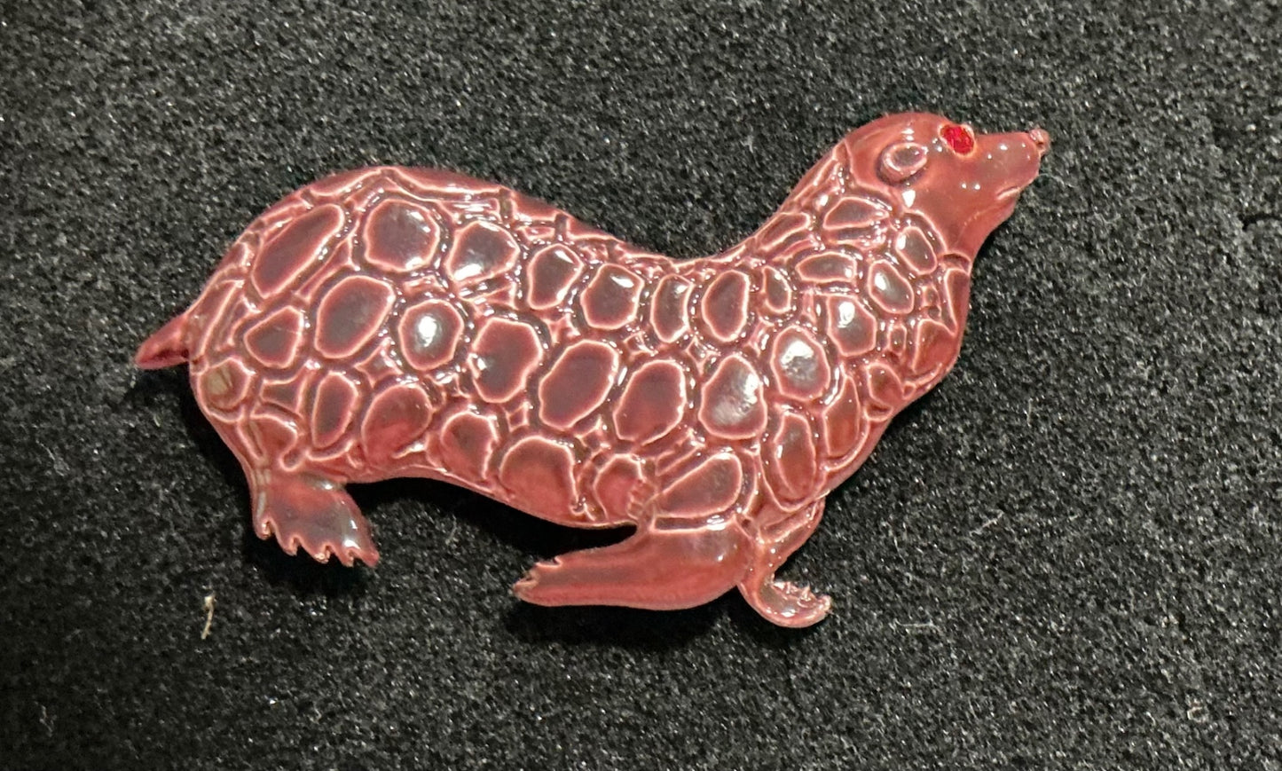 VTG. Enamel Seal Brooch