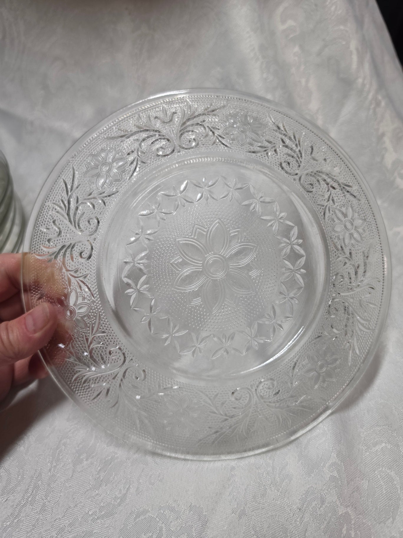 Vintage Anchor Hocking clear glass plate