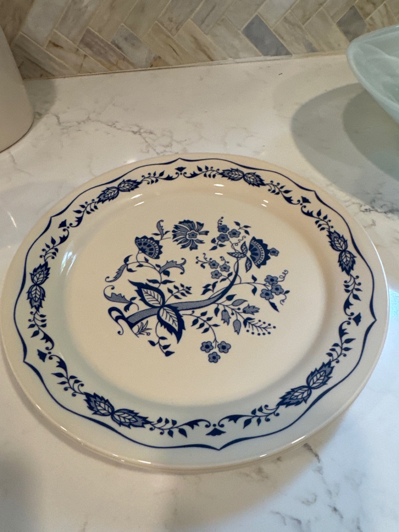 Corelle Blue Onion Plate