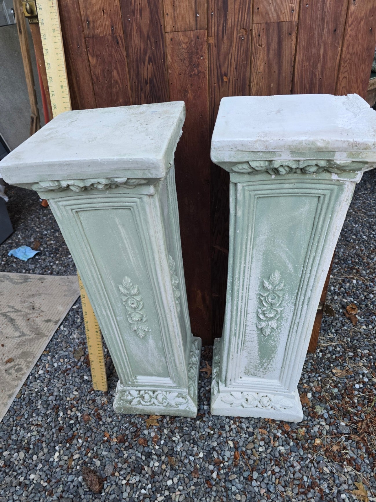Pair of column pedestals