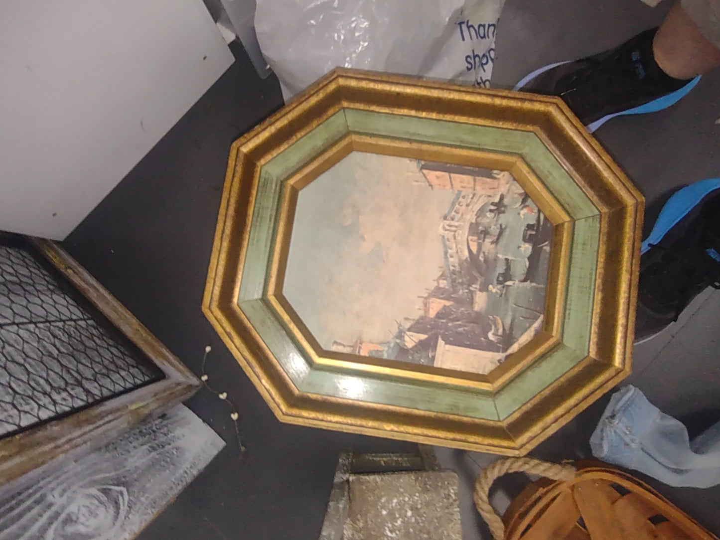 Framed boat art pr