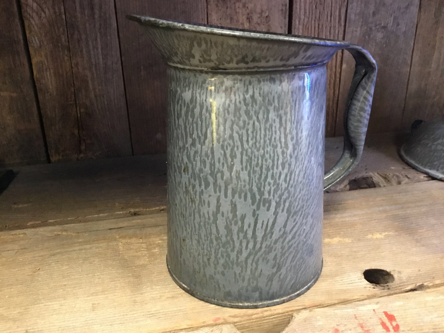 Vintage 6 1/2” granite ware pitcher