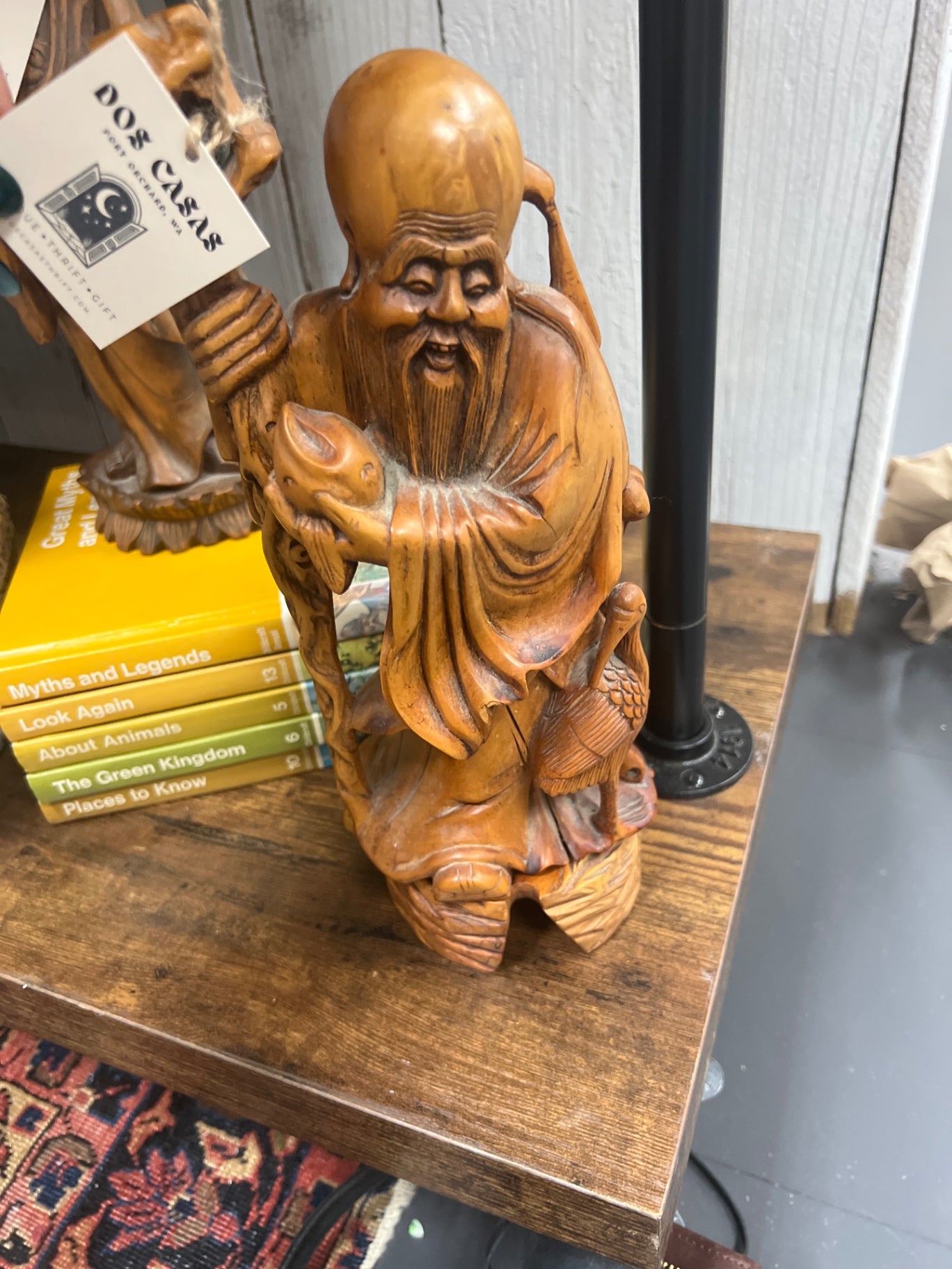 Wooden Asian Man Figure