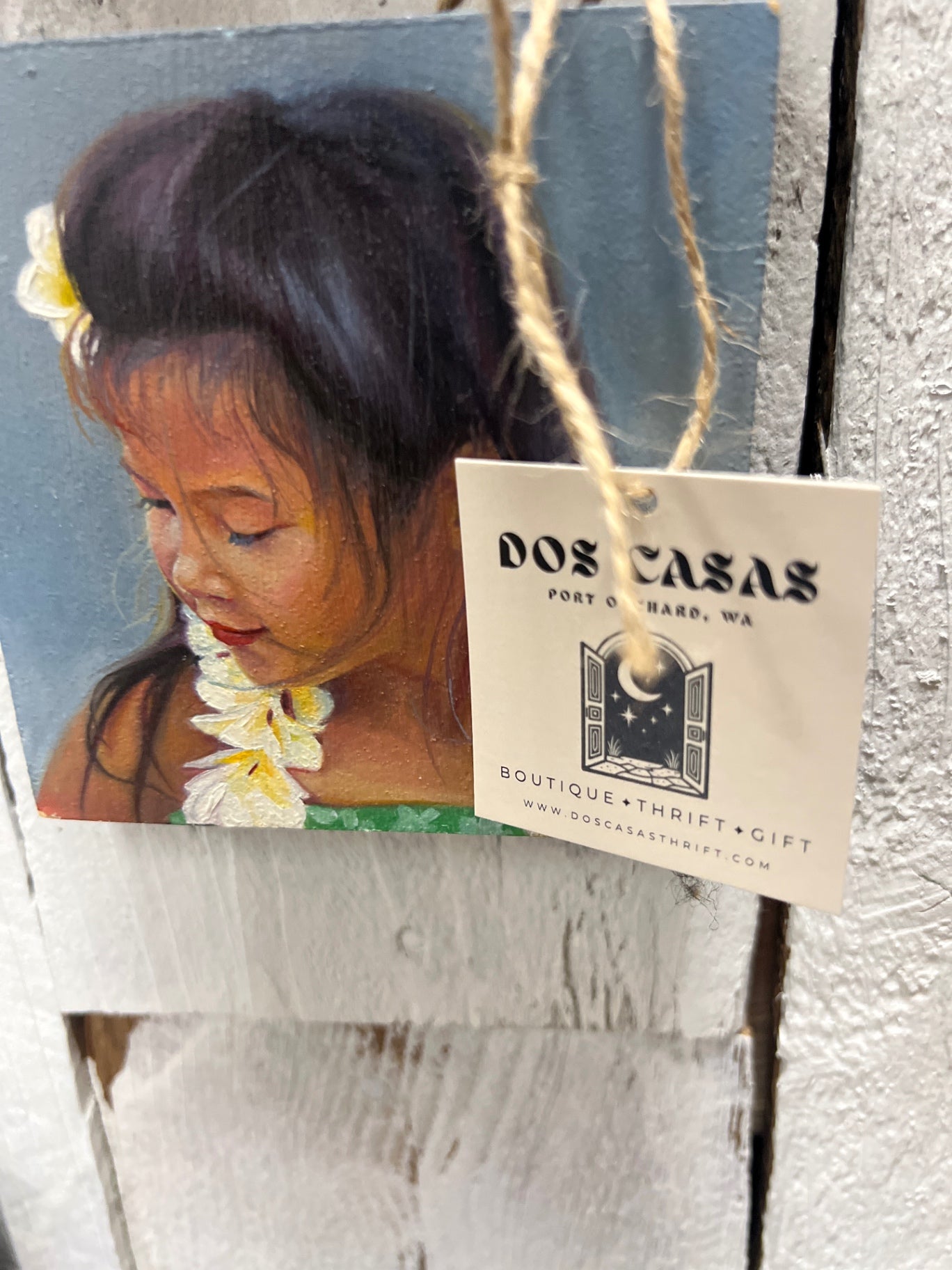 Art hand painted Hawaiian Girl