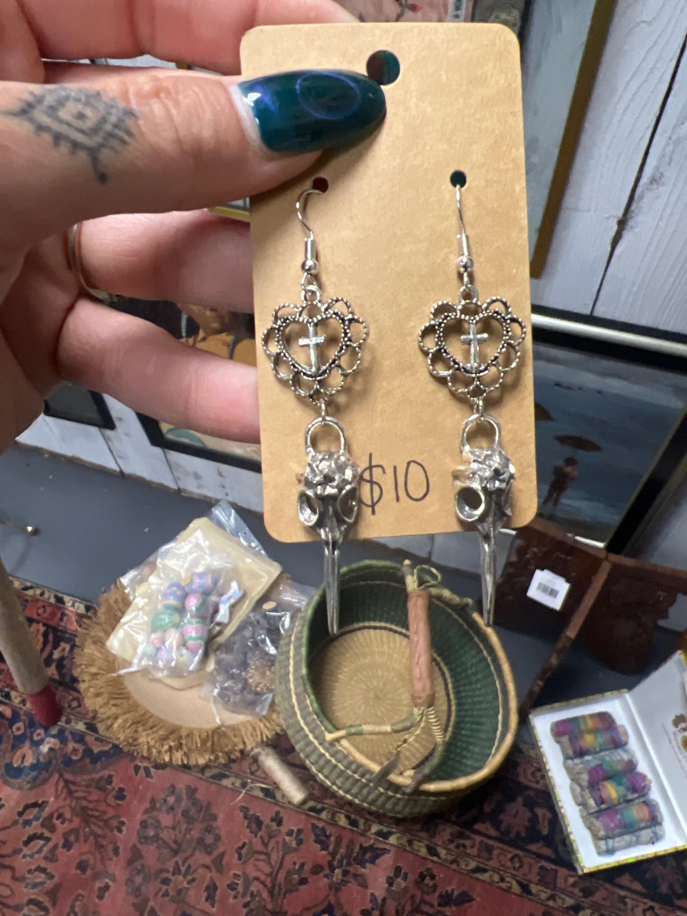 Jewelry animal skull earrings