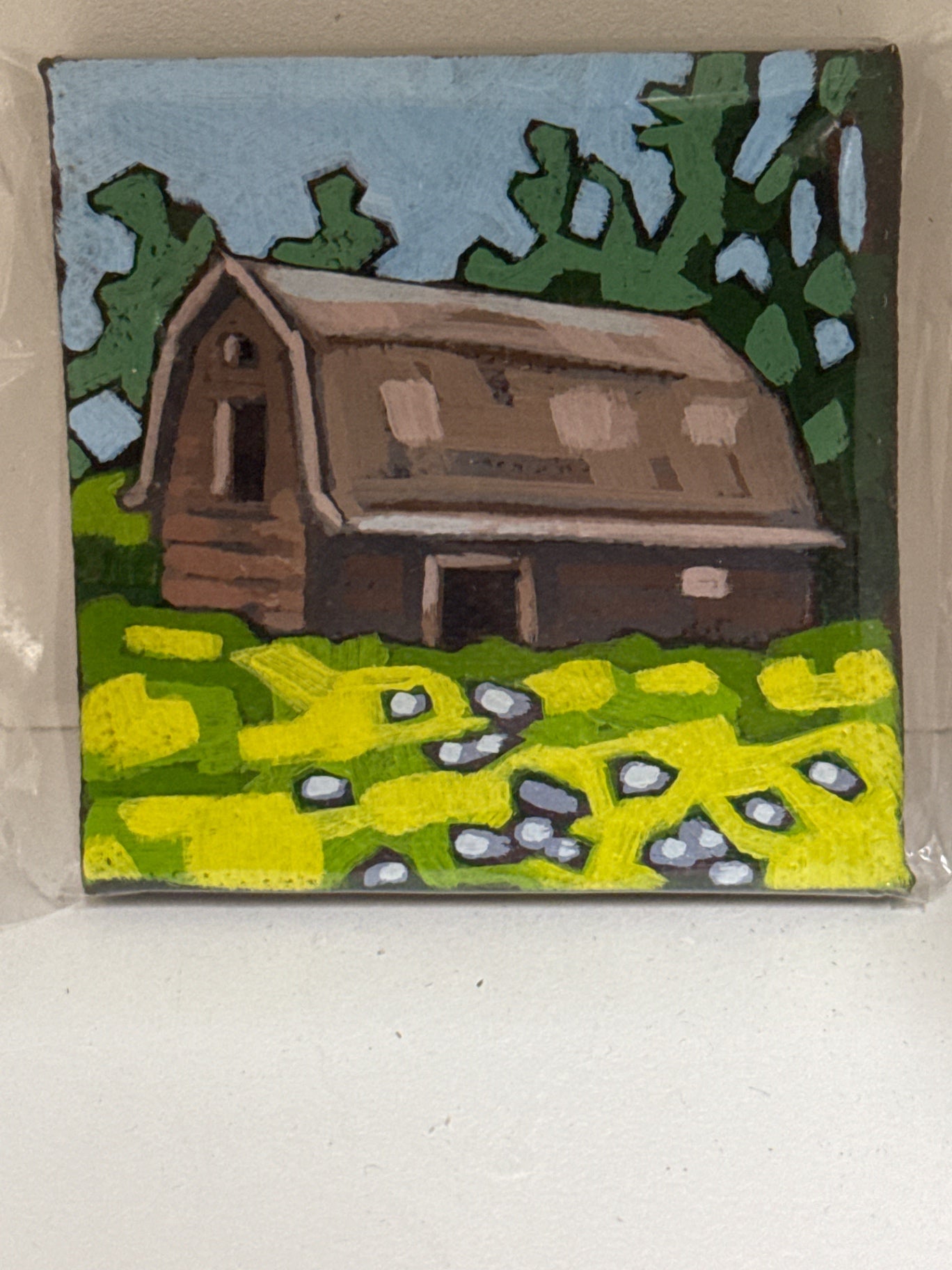 Original signed Barn painting on canvas