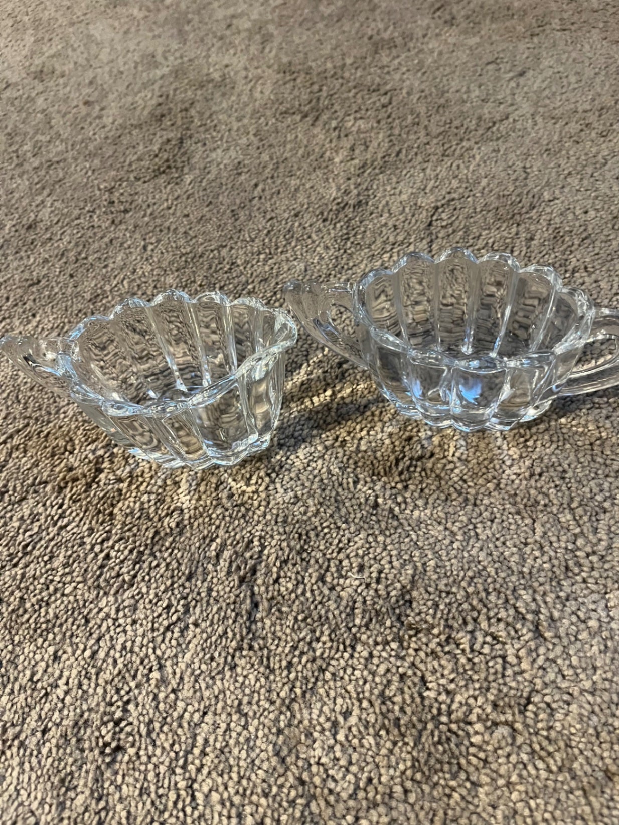 Heisey Glass "Crystolite' Cream and Sugar