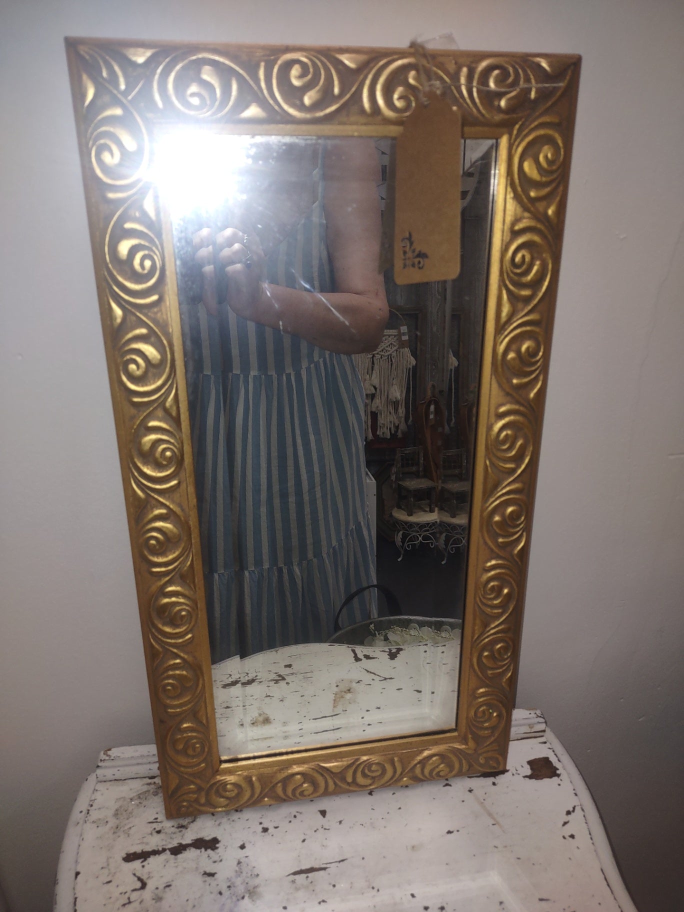 Large gold mirror