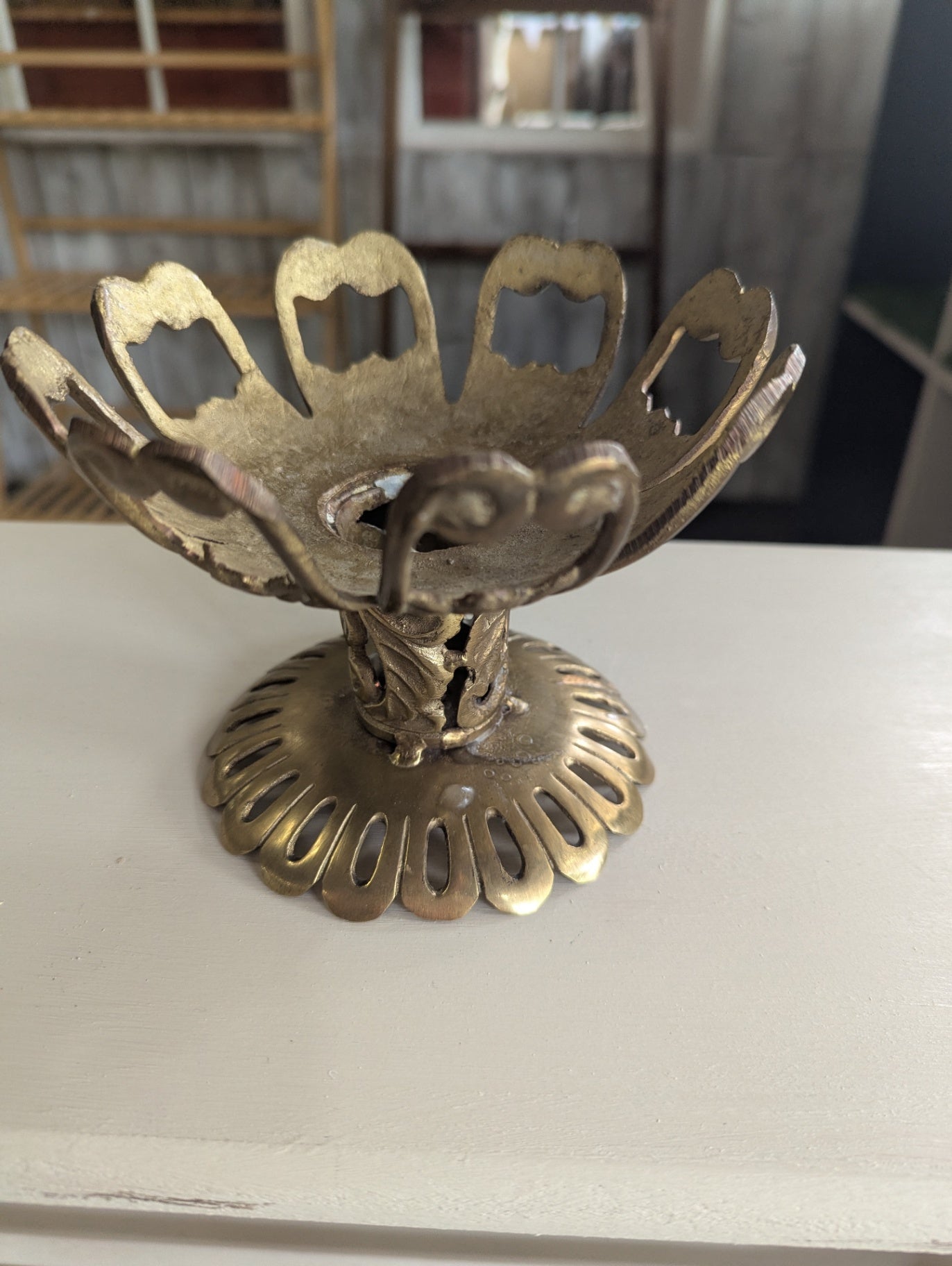 Vtg. 1900's Art Neuveau Pillar Candle Holder