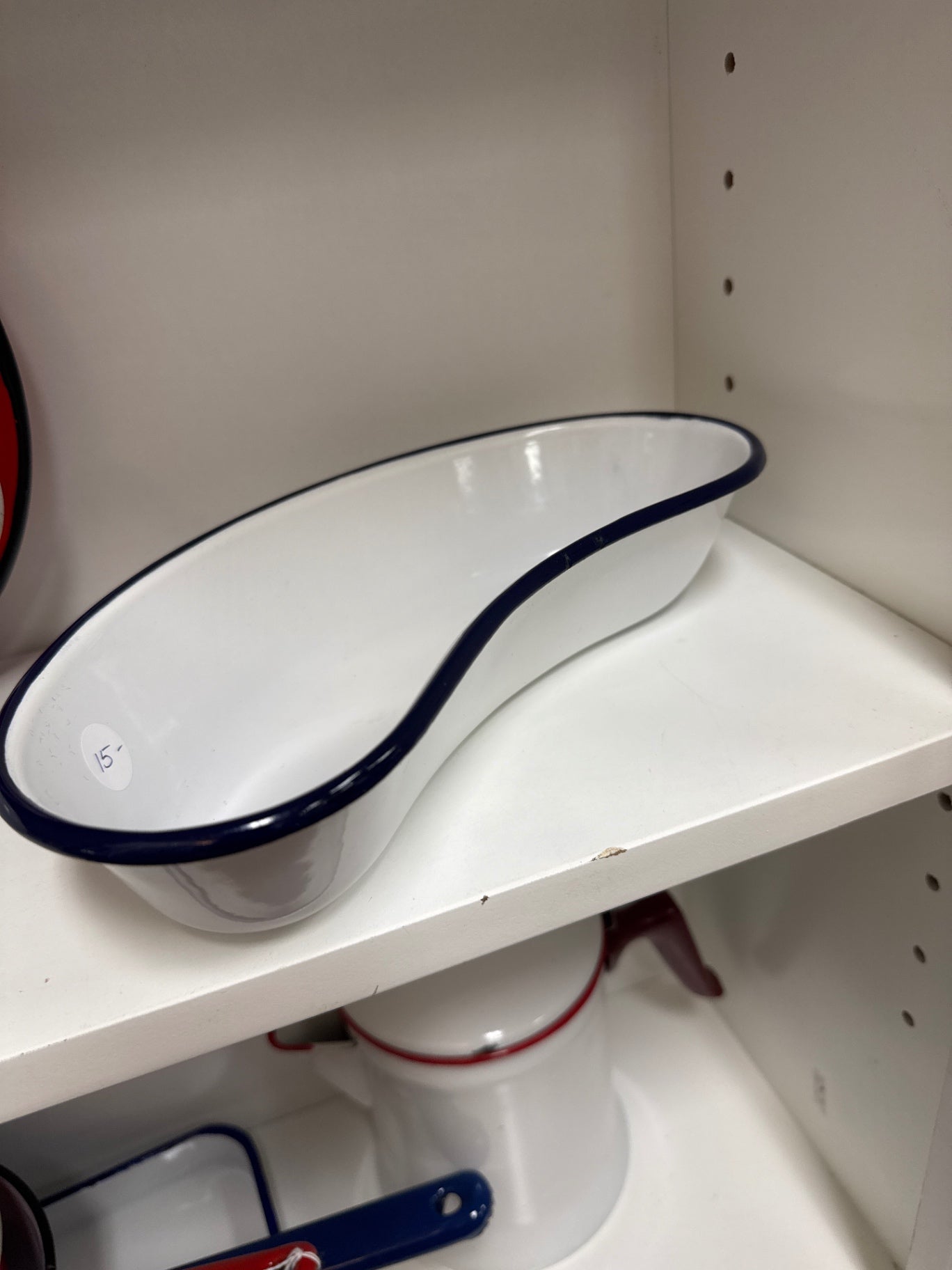 vintage enamel kidney dish,