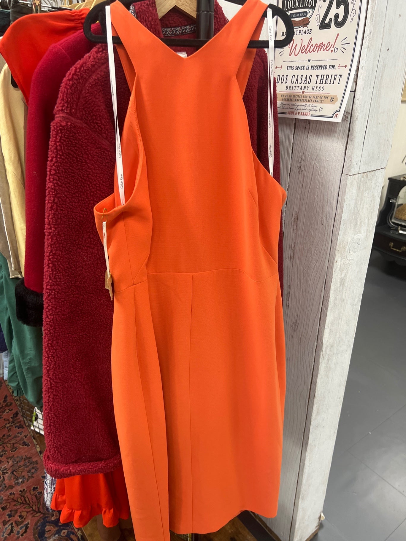 Orange Calvin Klein Dress size 8