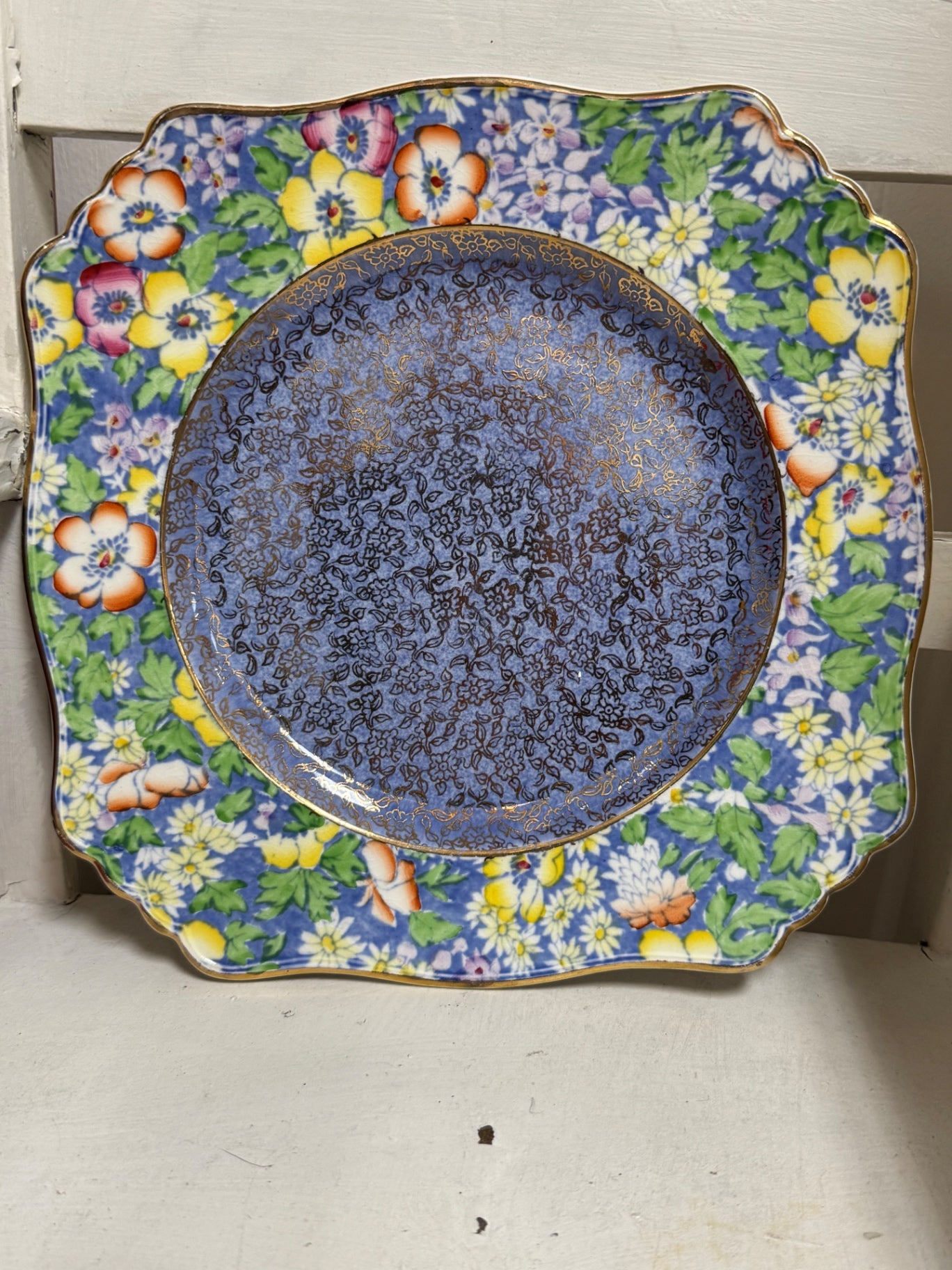 Blue Royal Winton Plate