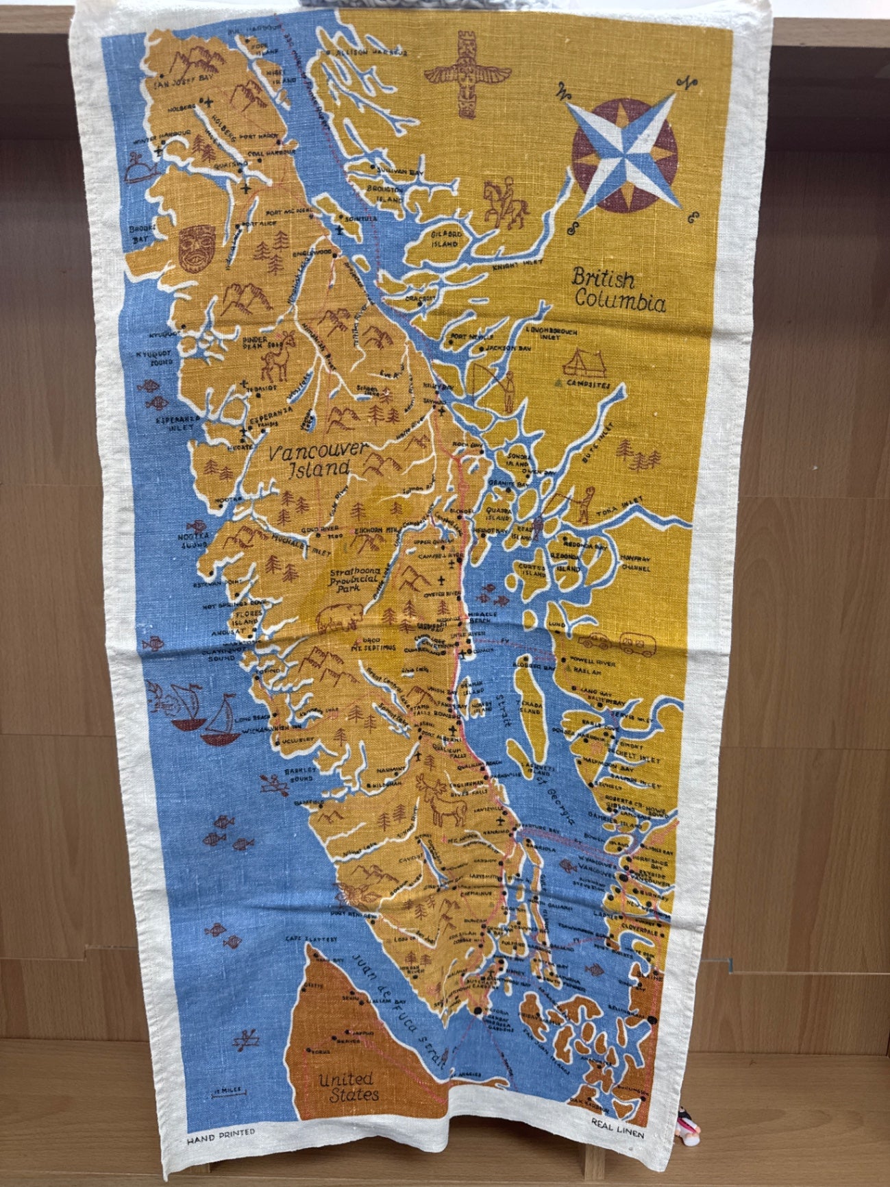 Vintage Vancouver Island kitchen linen tea towel